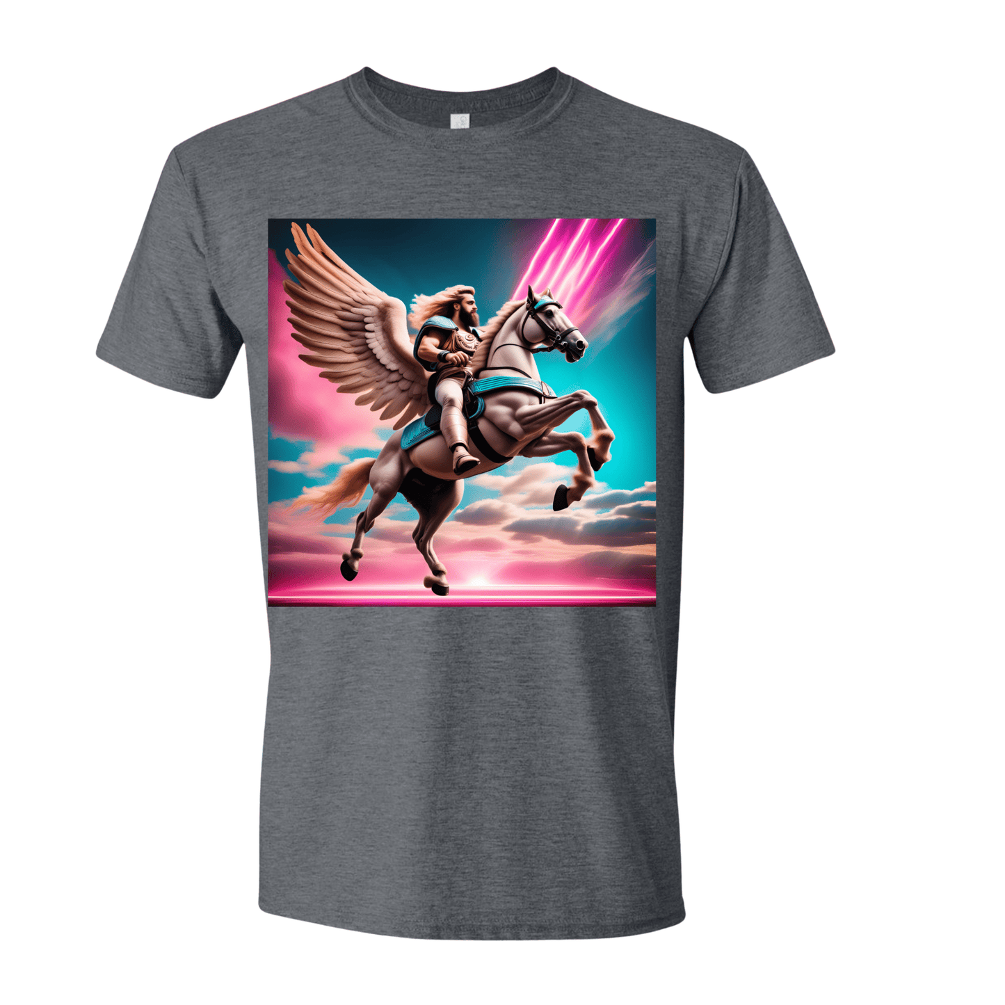 T-Shirt Dark Heather / S Celestial Ride Pegasus T-Shirt Celestial Ride Pegasus T-Shirt