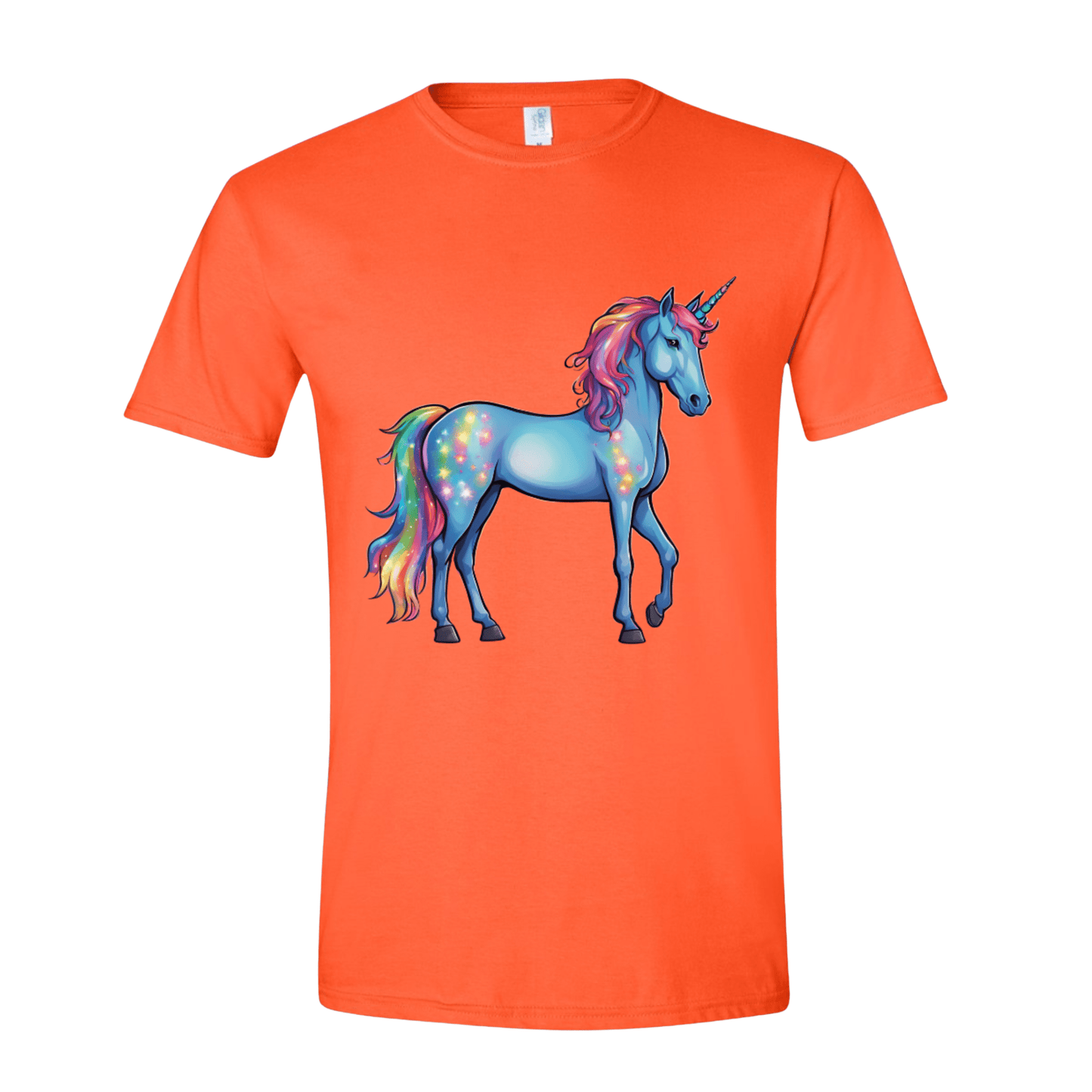 T-Shirt Orange / S Cosmic Colorful Unicorn T-Shirt Cosmic Colorful Unicorn T-Shirt