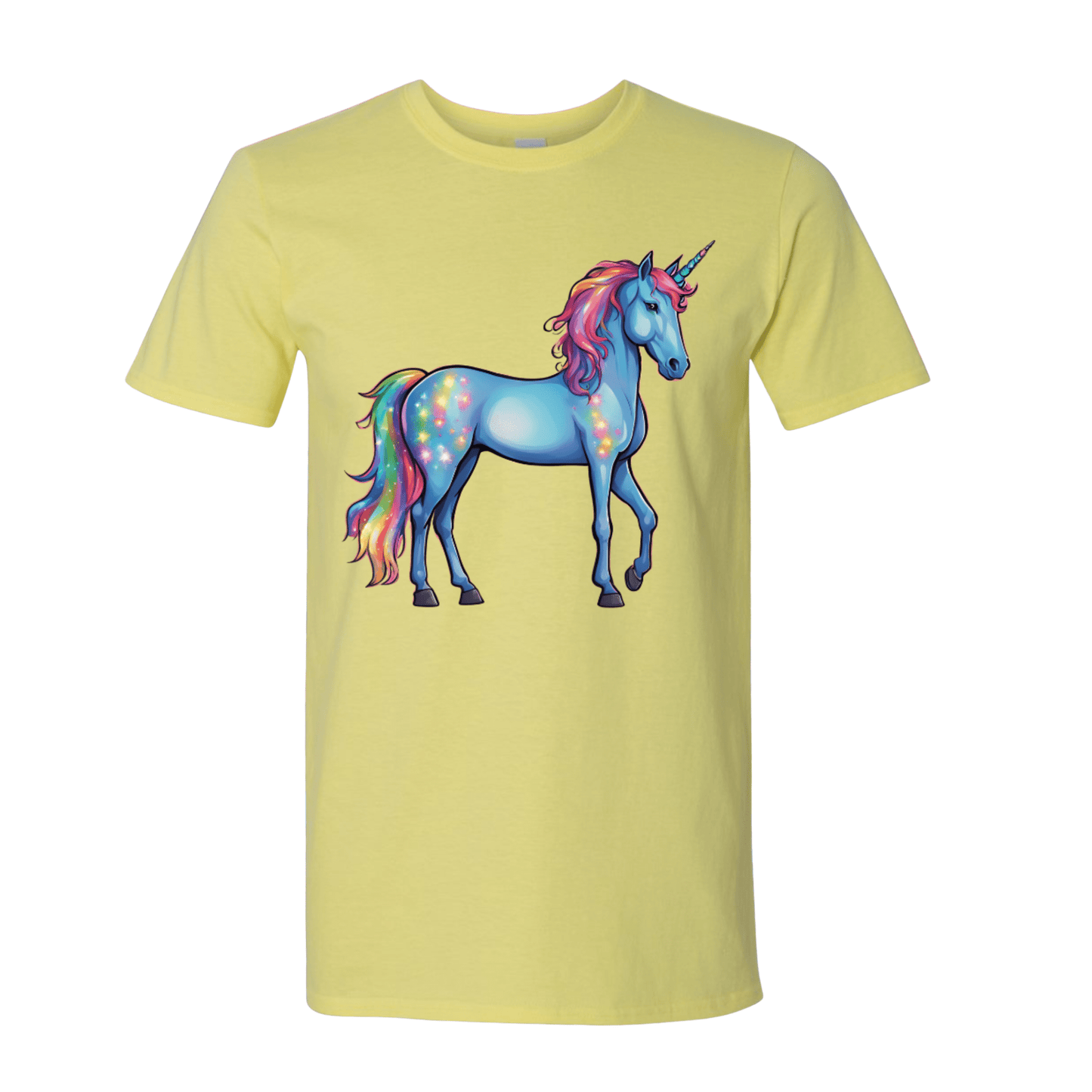 T-Shirt Cornsilk / S Cosmic Colorful Unicorn T-Shirt Cosmic Colorful Unicorn T-Shirt