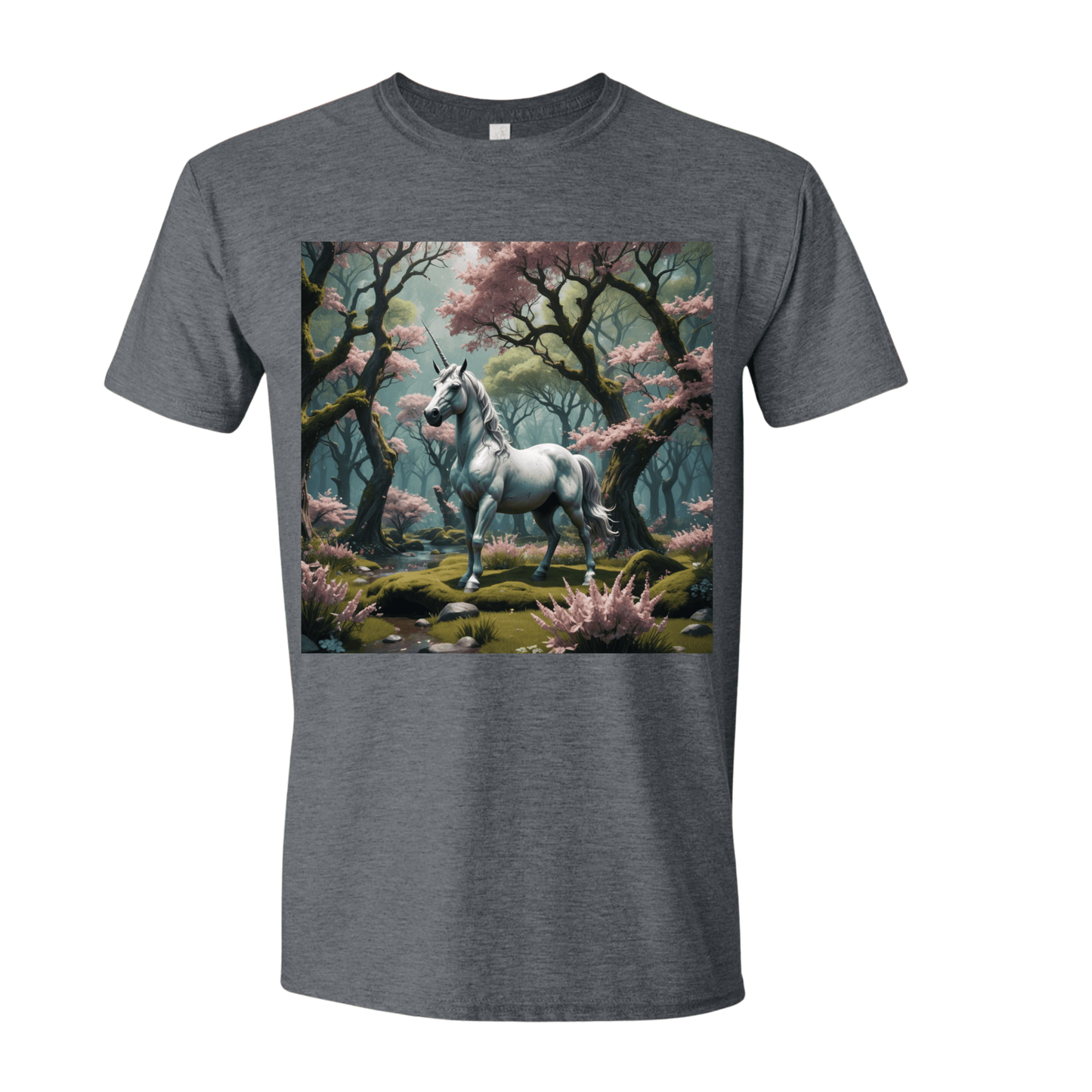 T-Shirt Dark Heather / S Enchanted Unicorn Spring T-Shirt Enchanted Unicorn Spring T-Shirt