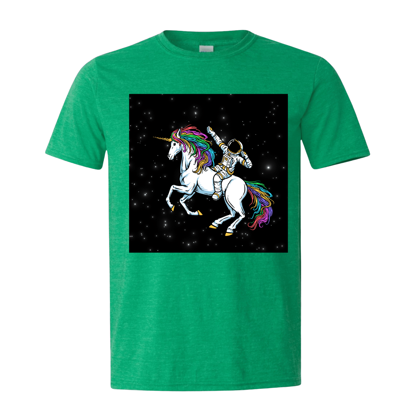 T-Shirt Heather Irish Green / S Galactic Unicorn Rider T-Shirt Galactic Unicorn Rider T-Shirt