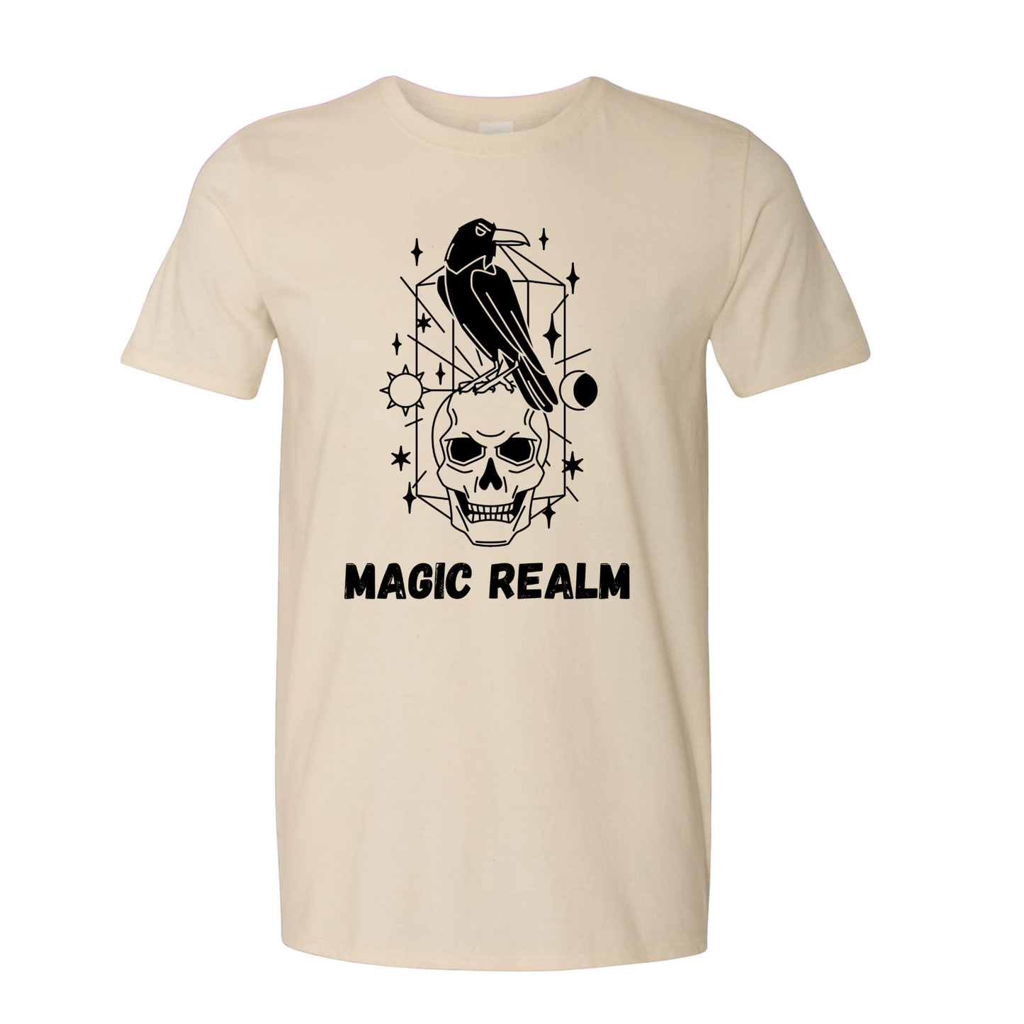 T-Shirt Natural / S Magic Realm Raven T-Shirt Magic Realm Raven T-Shirt