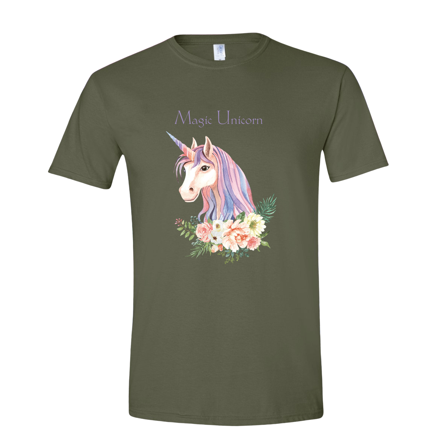 T-Shirt Military Green / S Magic Unicorn T-Shirt Magic Unicorn T-Shirt