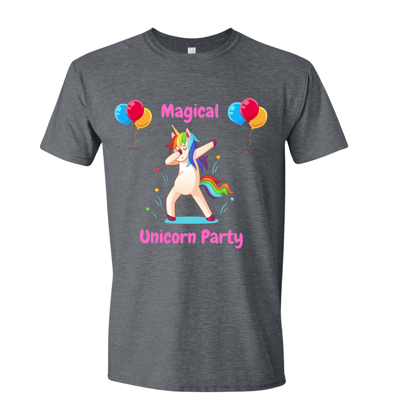 T-Shirt Dark Heather / S Magical Unicorn Party T-Shirt Magical Unicorn Party T-Shirt