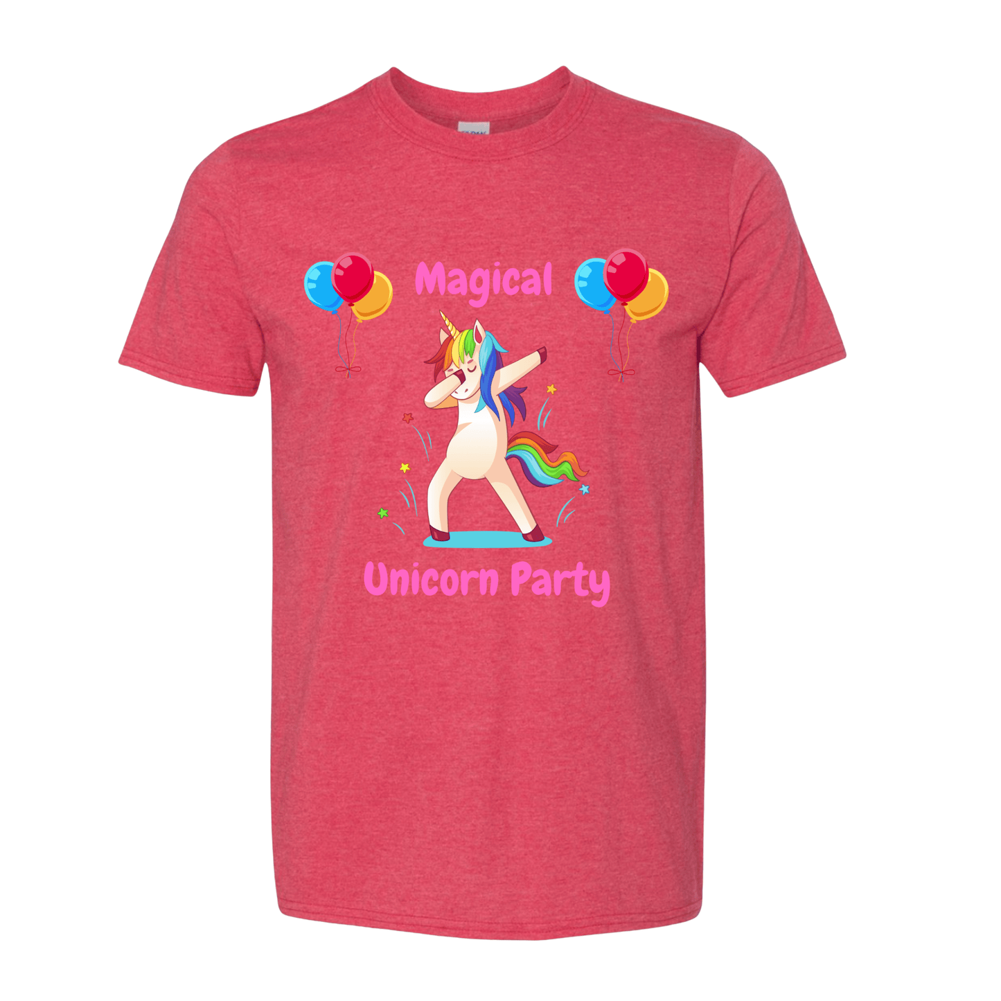 T-Shirt Heather Red / S Magical Unicorn Party T-Shirt Magical Unicorn Party T-Shirt