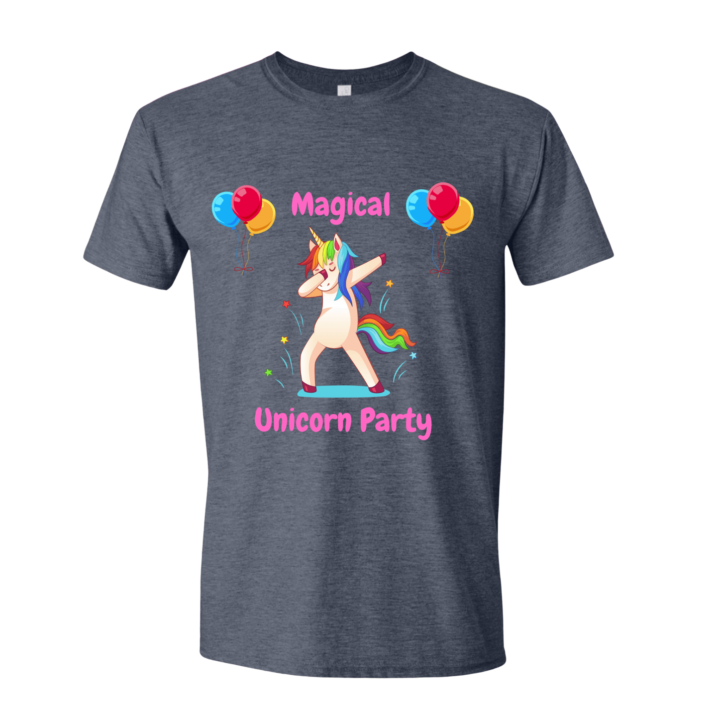T-Shirt Heather Navy / S Magical Unicorn Party T-Shirt Magical Unicorn Party T-Shirt