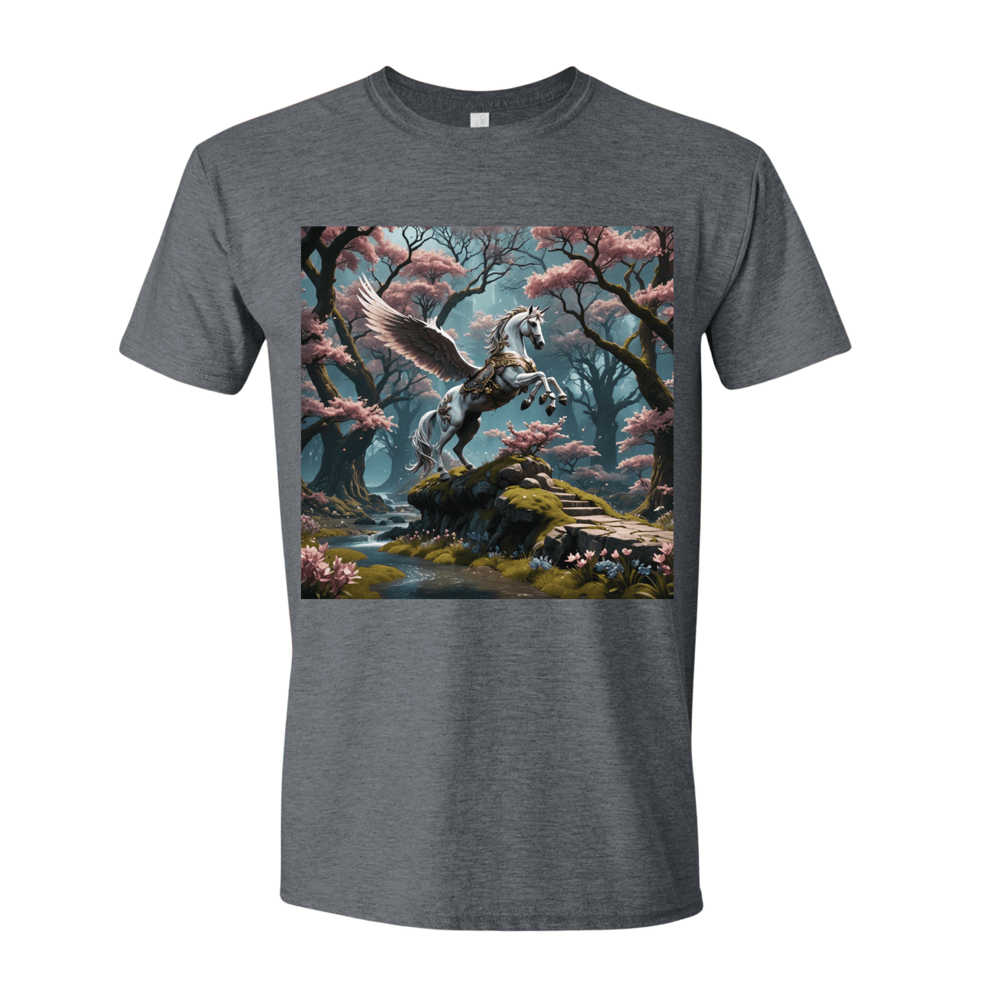 T-Shirt Dark Heather / S Majestic Pegasus T-Shirt Majestic Pegasus T-Shirt