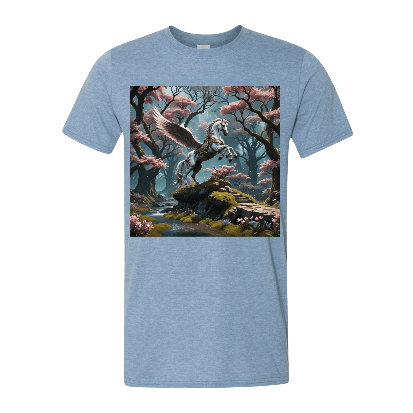 T-Shirt Heather Indigo / S Majestic Pegasus T-Shirt Majestic Pegasus T-Shirt