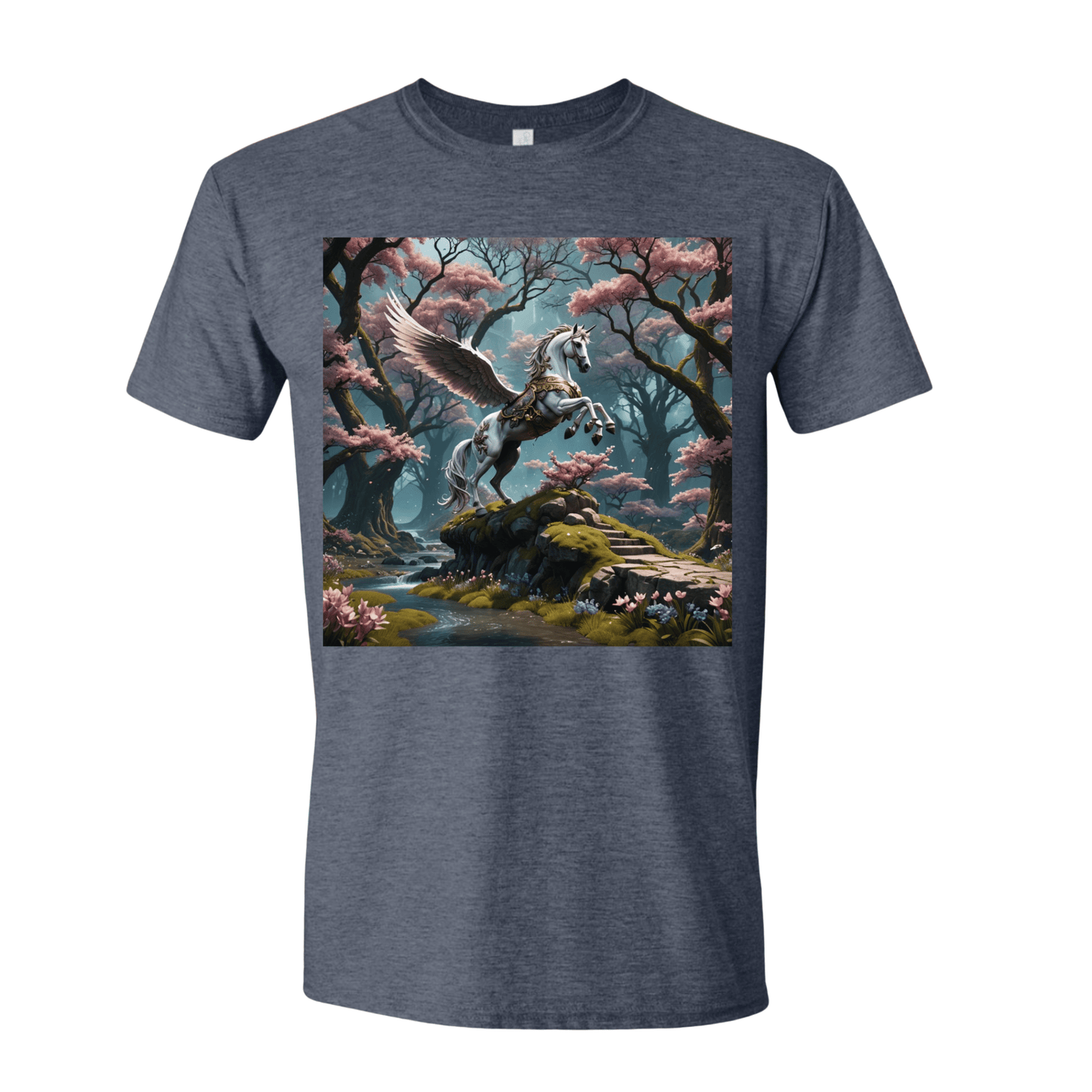 T-Shirt Heather Navy / S Majestic Pegasus T-Shirt Majestic Pegasus T-Shirt