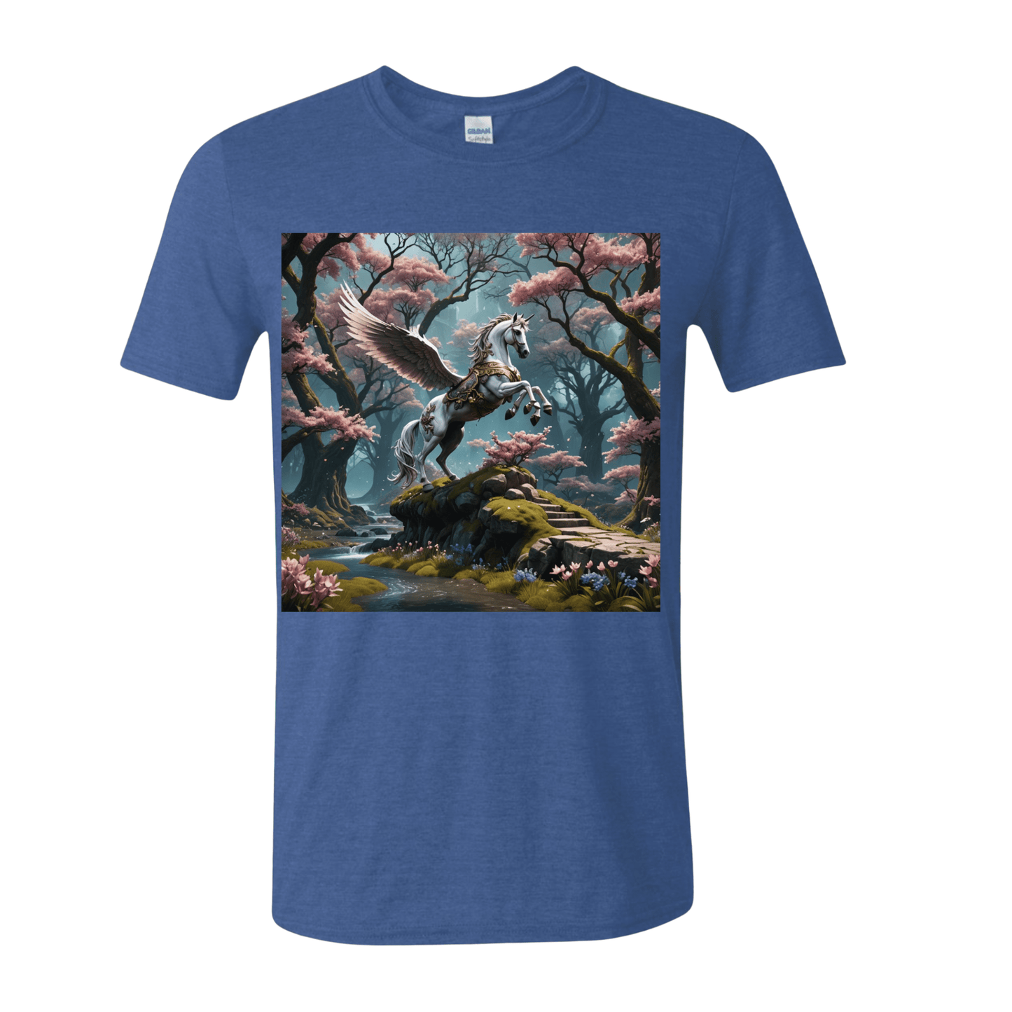 T-Shirt Heather Royal / S Majestic Pegasus T-Shirt Majestic Pegasus T-Shirt