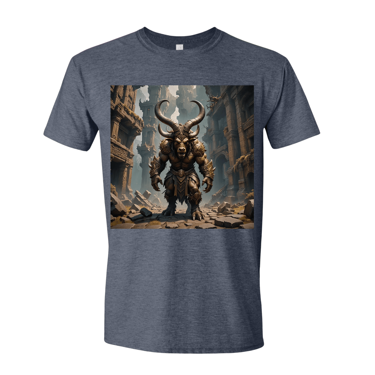 T-Shirt Heather Navy / S Menacing Minotaur T-Shirt Menacing Minotaur T-Shirt