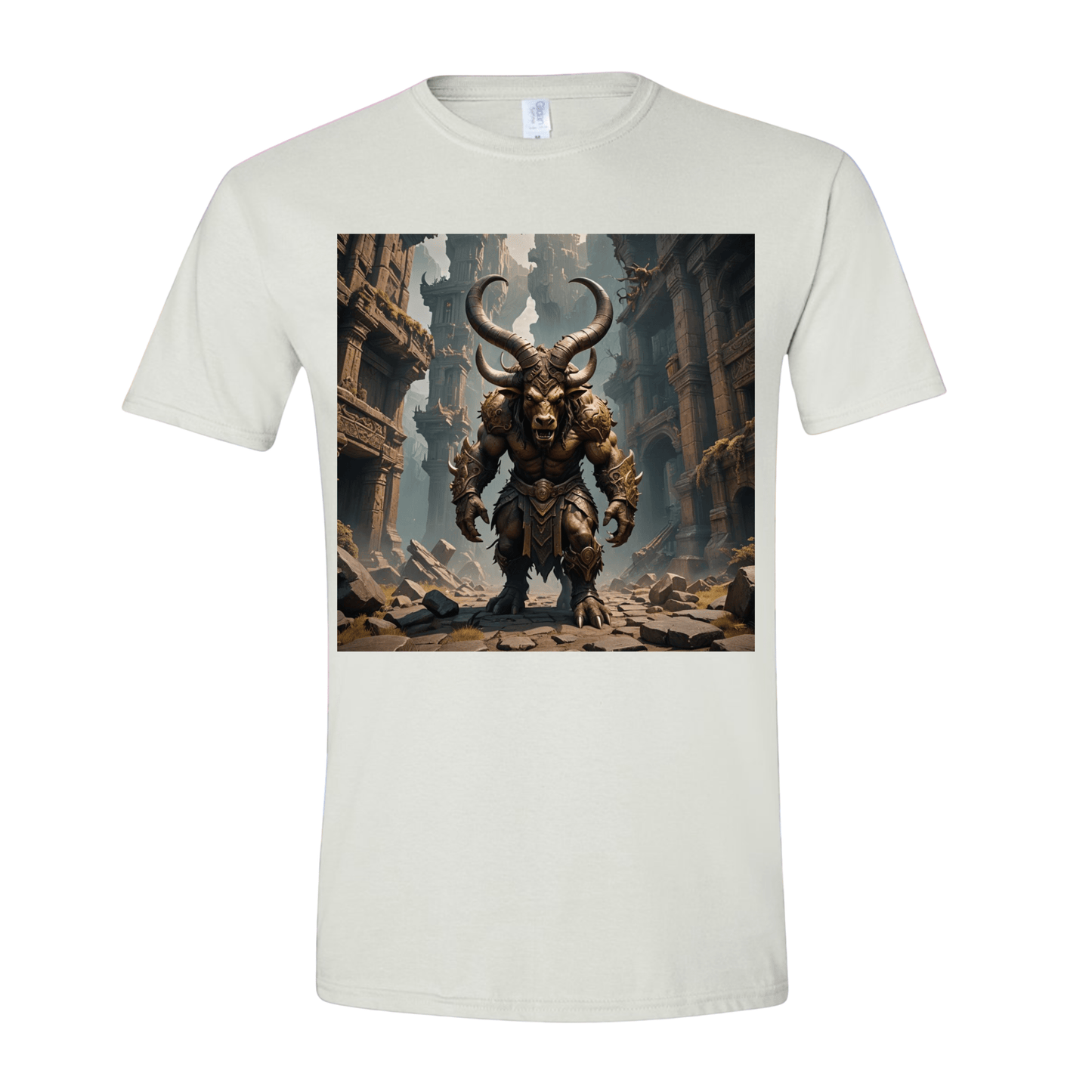 T-Shirt White / S Menacing Minotaur T-Shirt Menacing Minotaur T-Shirt