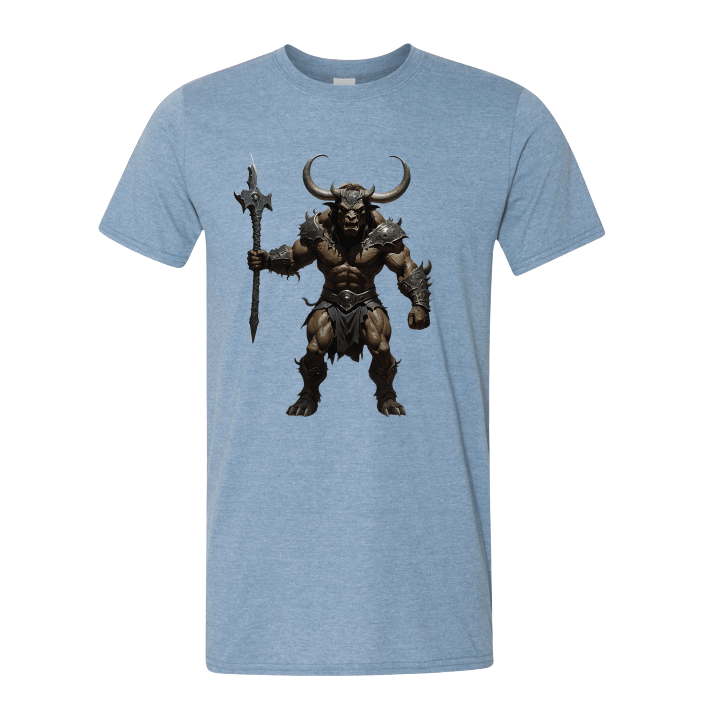 T-Shirt Heather Indigo / S Minotaur Warrior T-Shirt Minotaur Warrior T-Shirt