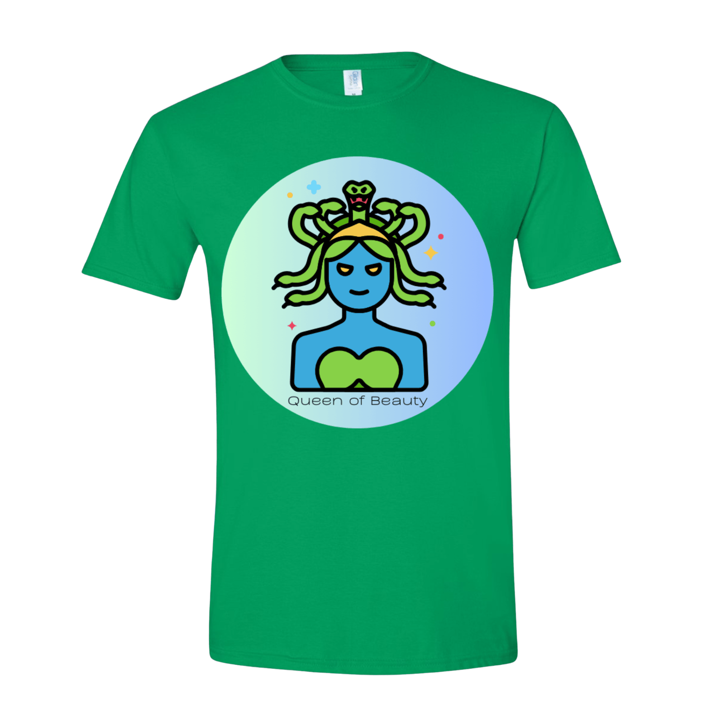 T-Shirt Irish Green / S Queen of Beauty Medusa T-Shirt Queen of Beauty Medusa T-Shirt