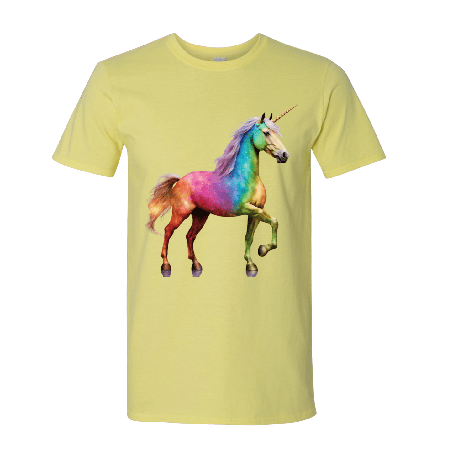 T-Shirt Cornsilk / S Rainbow Unicorn T-Shirt Rainbow Unicorn T-Shirt