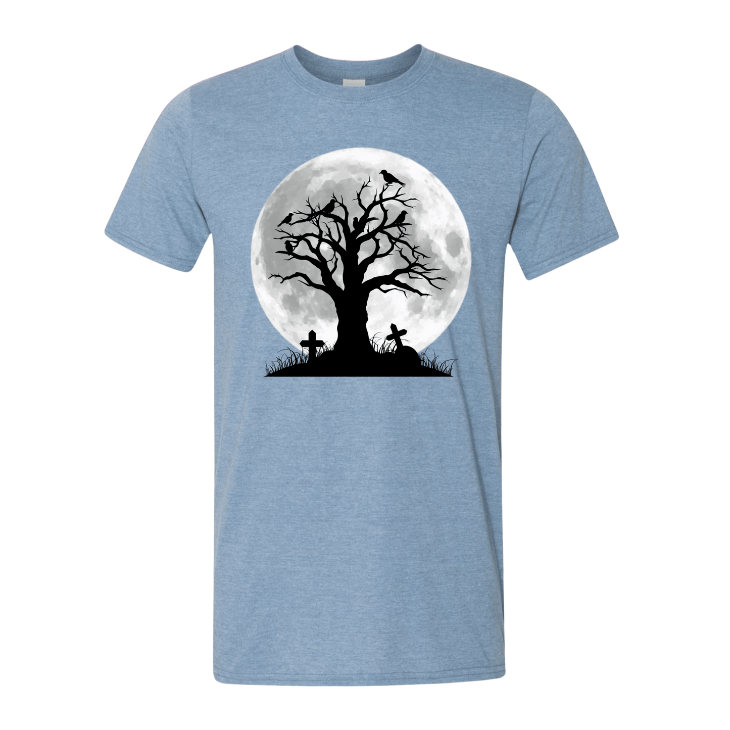 T-Shirt Heather Indigo / S Raven Graveyard T-Shirt Raven Graveyard T-Shirt
