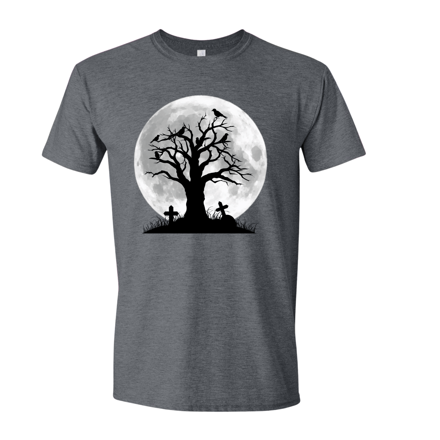 T-Shirt Dark Heather / S Raven Graveyard T-Shirt Raven Graveyard T-Shirt