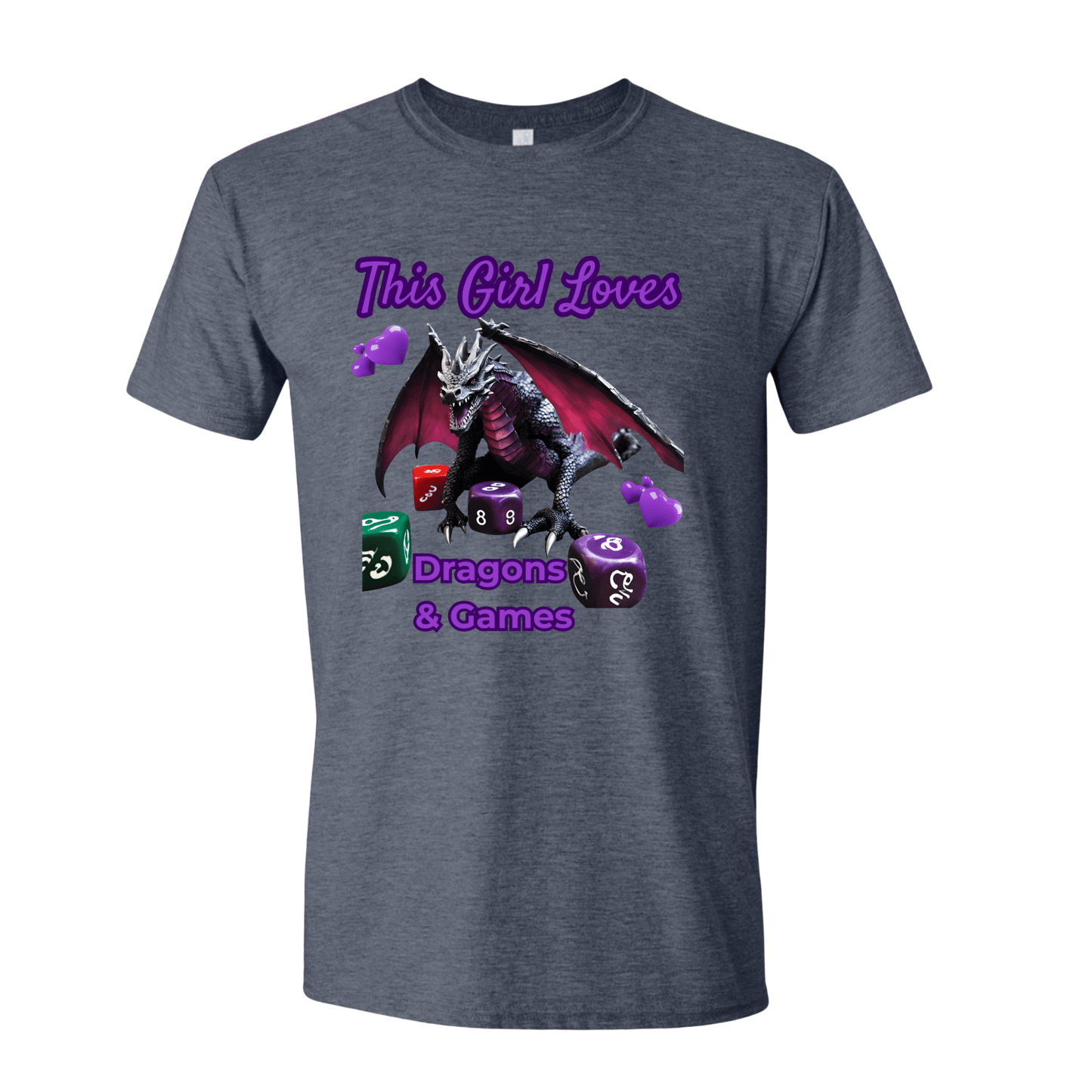T-Shirt This Girl Loves Dragons & Games T-Shirt This Girl Loves Dragons & Games T-Shirt