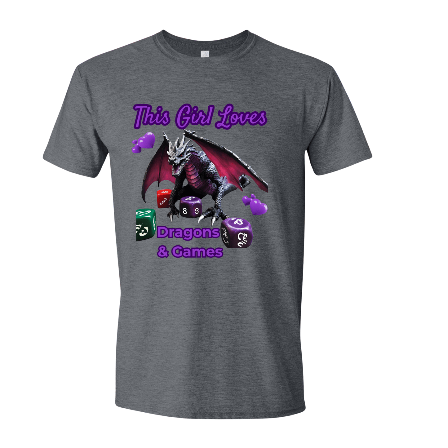 T-Shirt This Girl Loves Dragons & Games T-Shirt This Girl Loves Dragons & Games T-Shirt