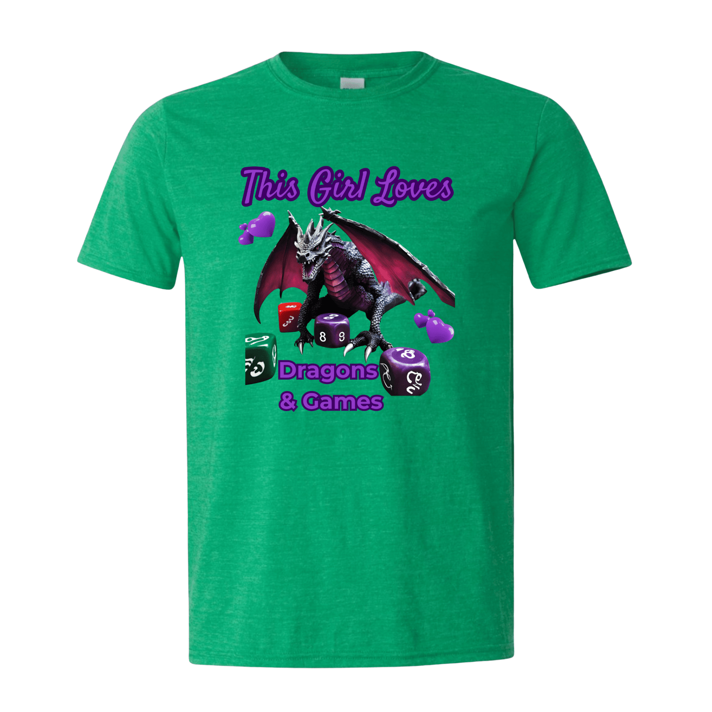 T-Shirt This Girl Loves Dragons & Games T-Shirt This Girl Loves Dragons & Games T-Shirt