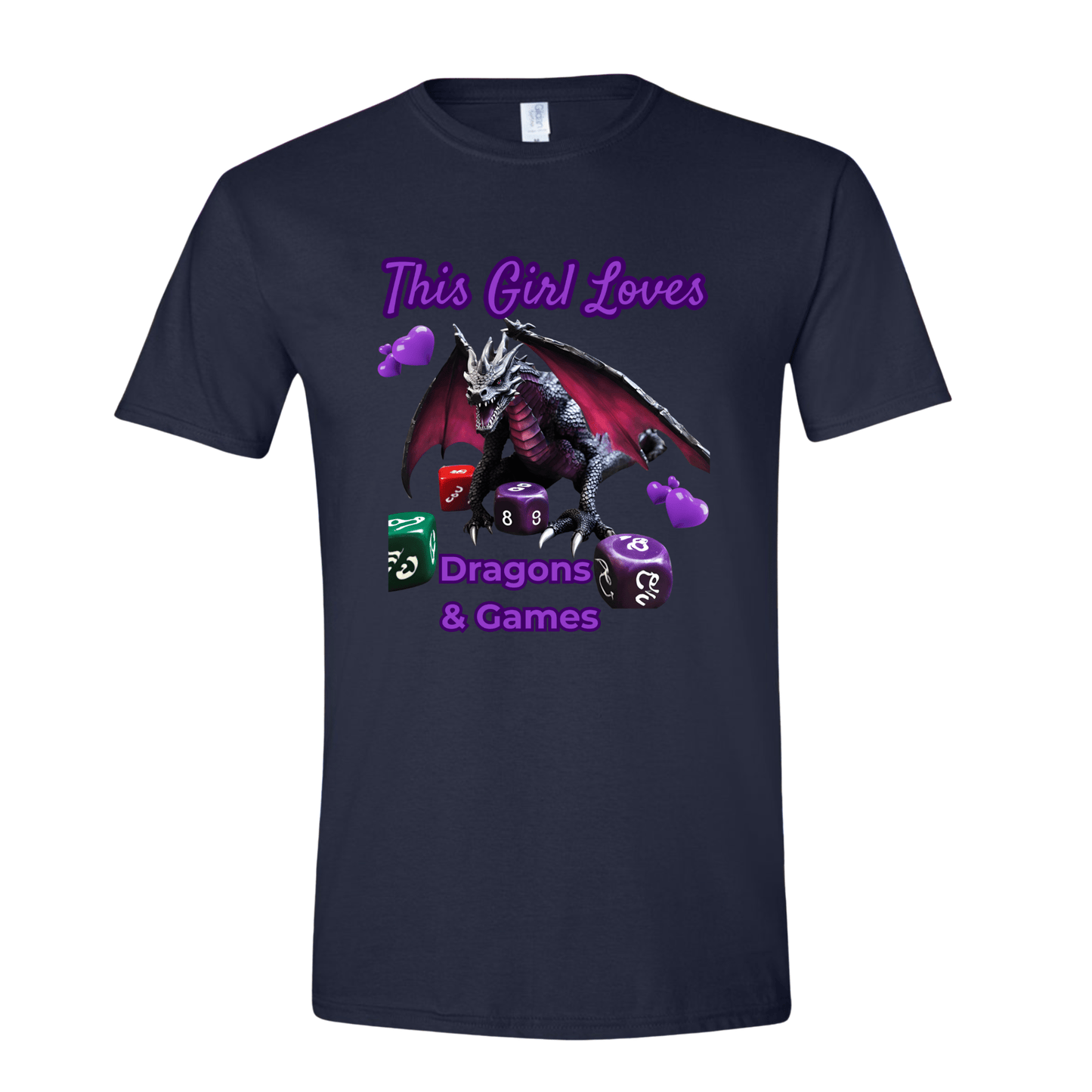 T-Shirt This Girl Loves Dragons & Games T-Shirt This Girl Loves Dragons & Games T-Shirt