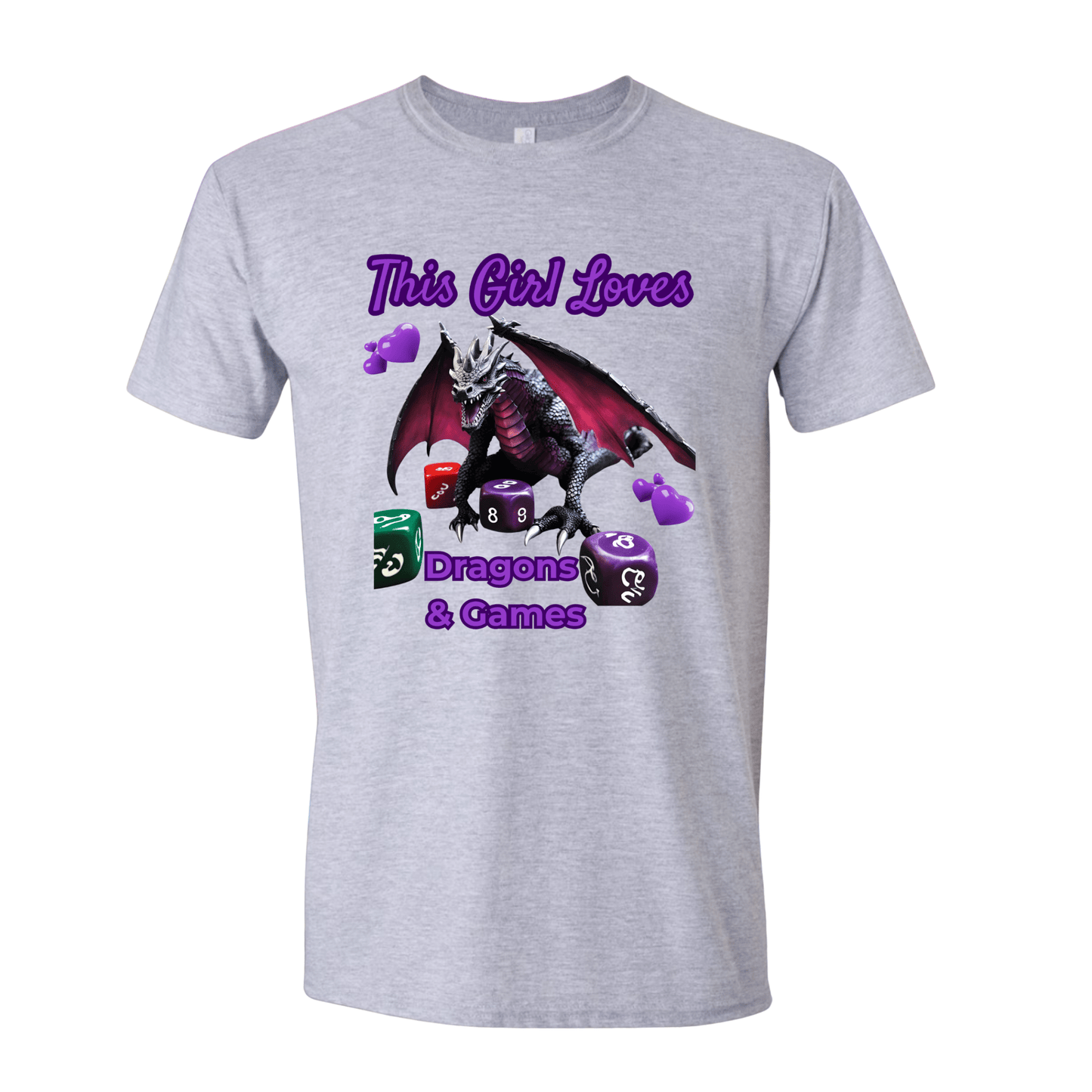 T-Shirt This Girl Loves Dragons & Games T-Shirt This Girl Loves Dragons & Games T-Shirt