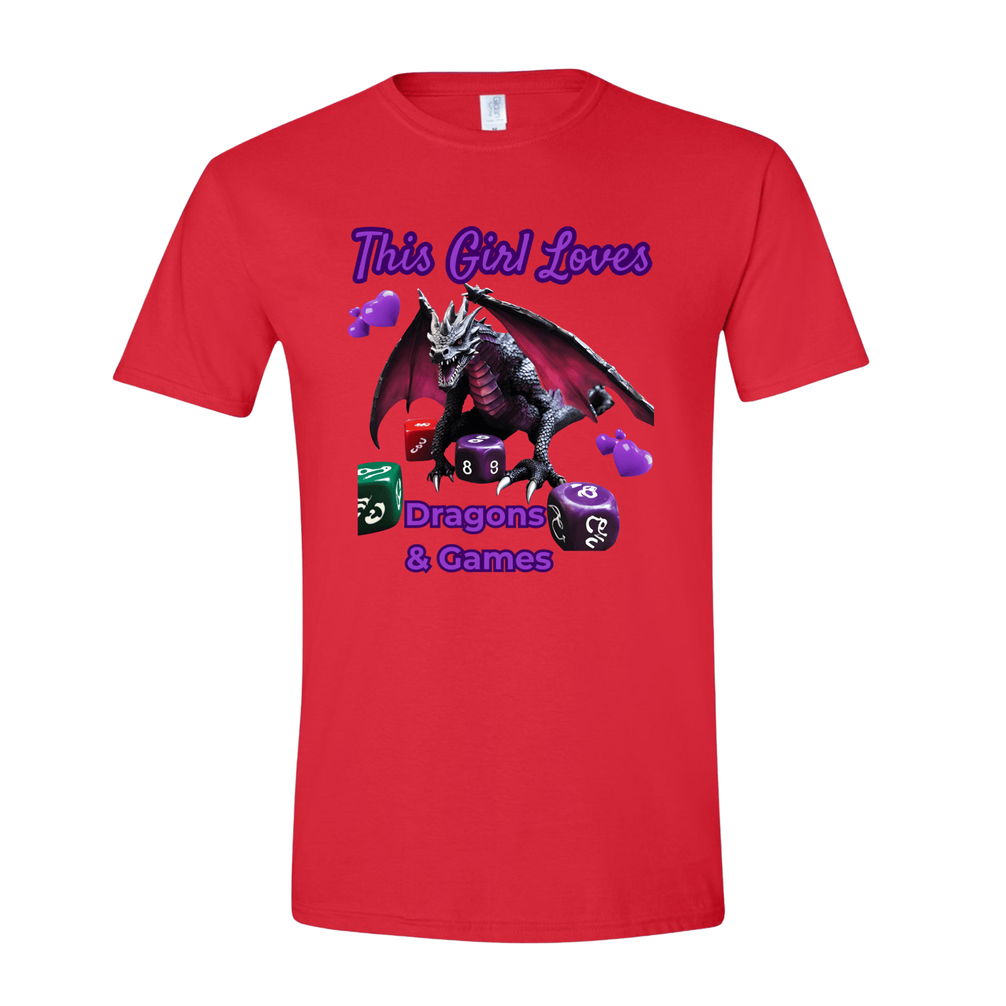 T-Shirt This Girl Loves Dragons & Games T-Shirt This Girl Loves Dragons & Games T-Shirt
