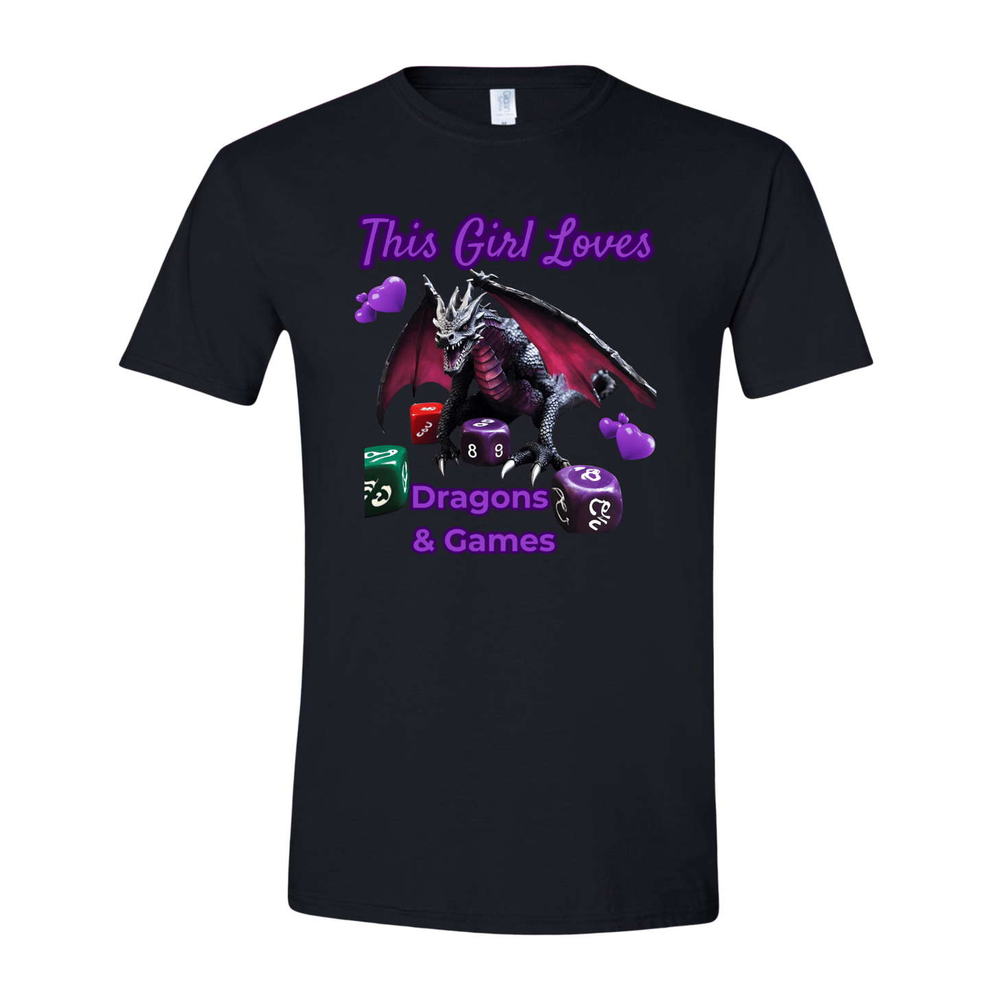 T-Shirt This Girl Loves Dragons & Games T-Shirt This Girl Loves Dragons & Games T-Shirt
