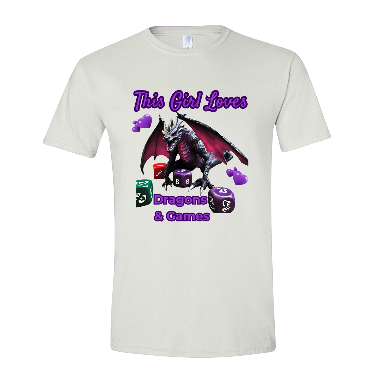 T-Shirt This Girl Loves Dragons & Games T-Shirt This Girl Loves Dragons & Games T-Shirt
