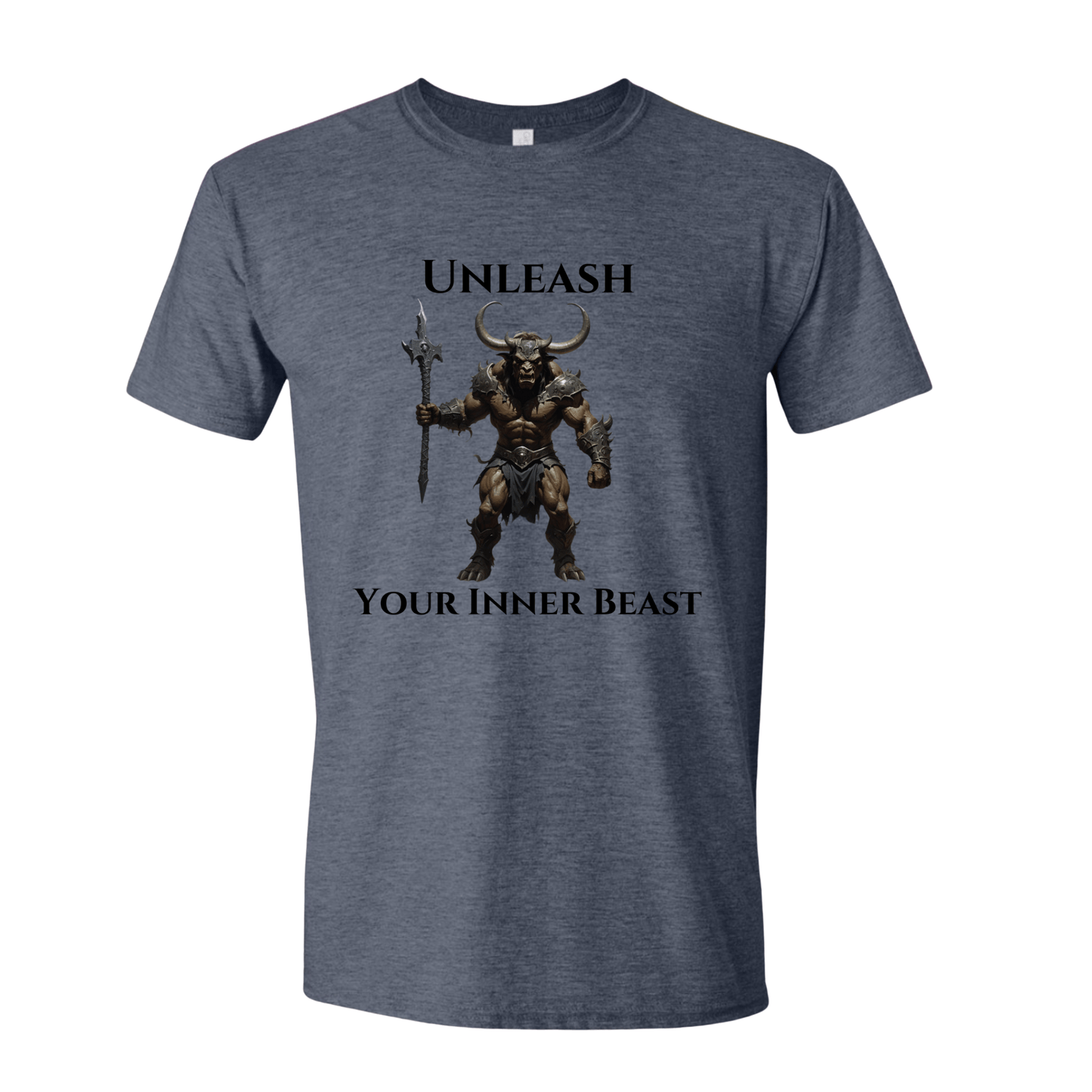 T-Shirt Heather Navy / S Unleash Your Inner Beast Minotaur T-Shirt Unleash Your Inner Beast Minotaur T-Shirt