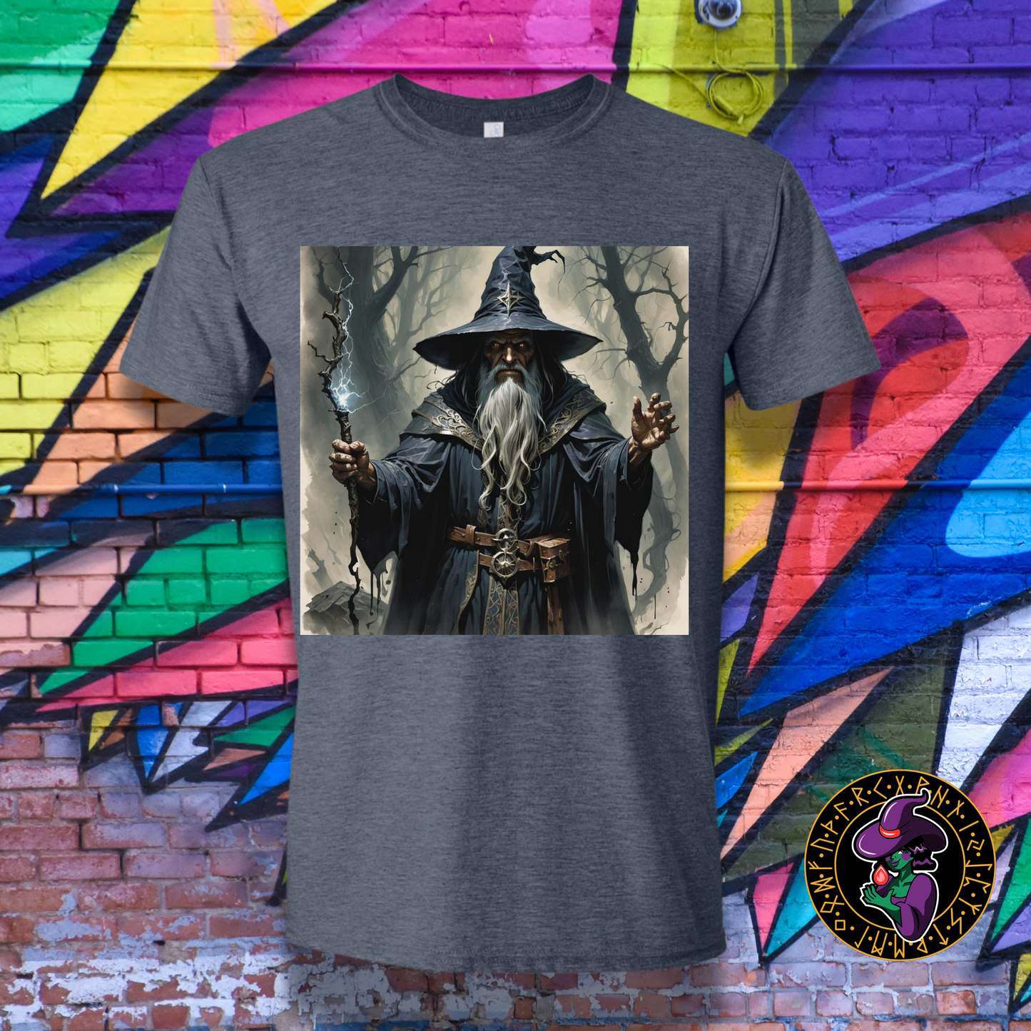 Mad Wizard's Fury: Arcane Lightning T-Shirt