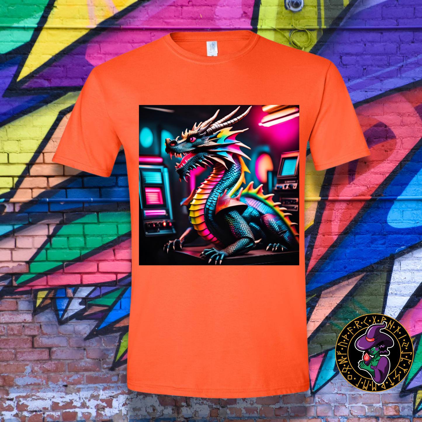 Rainbow Neon Dragon T-Shirt