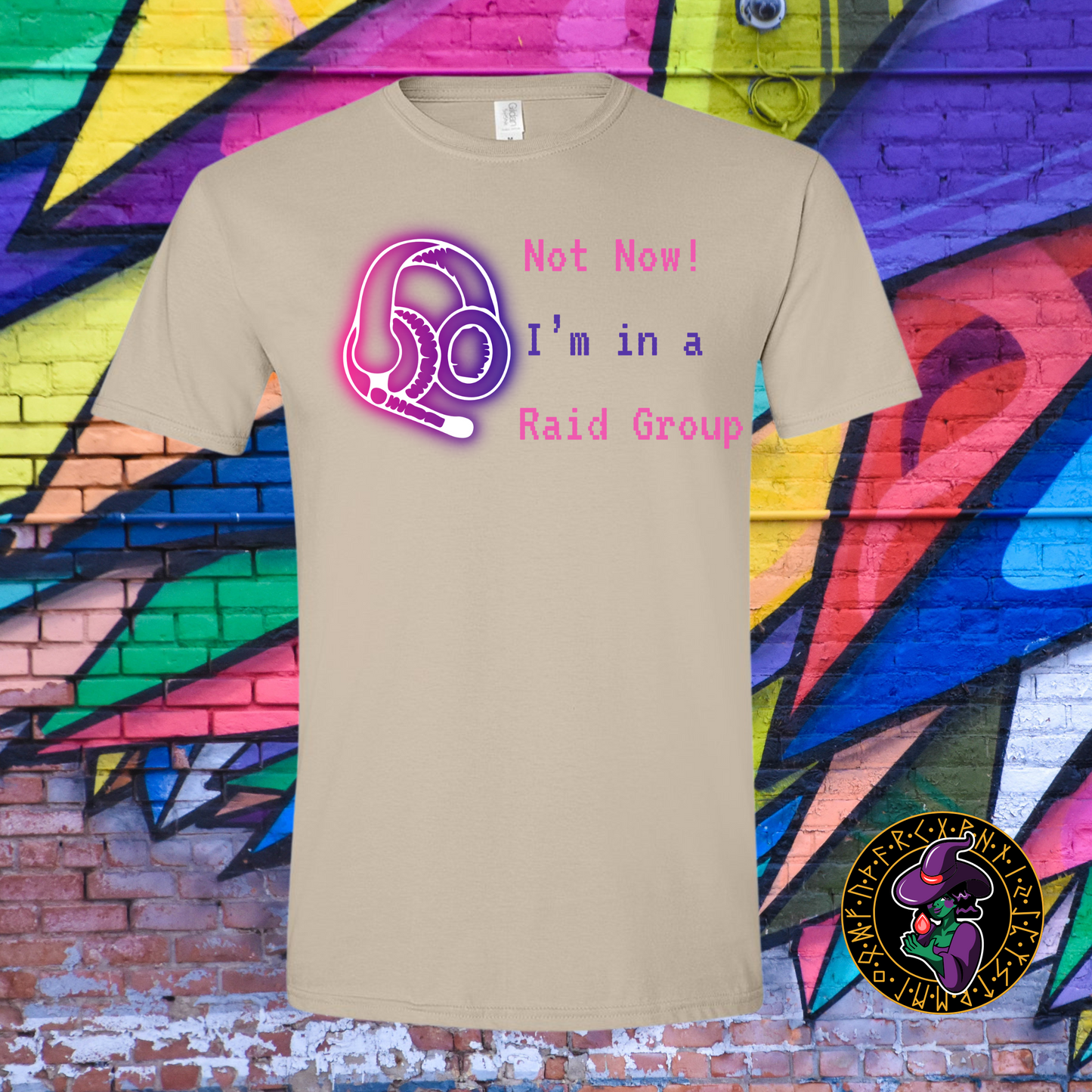 Neon Not Now! I'm in a Raid Group T-Shirt