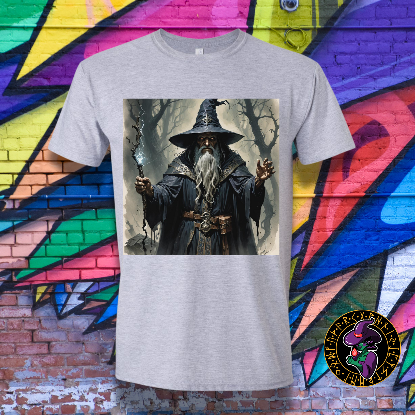 Mad Wizard's Fury: Arcane Lightning T-Shirt