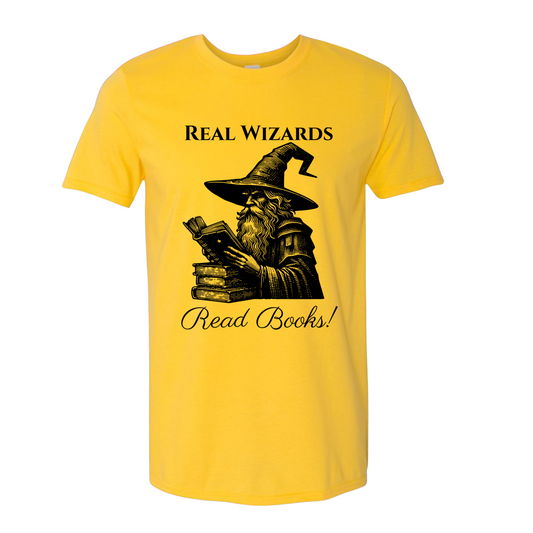 Real Wizards Read Books T-Shirt