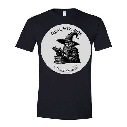 Real Wizards Read Books V2 T-Shirt