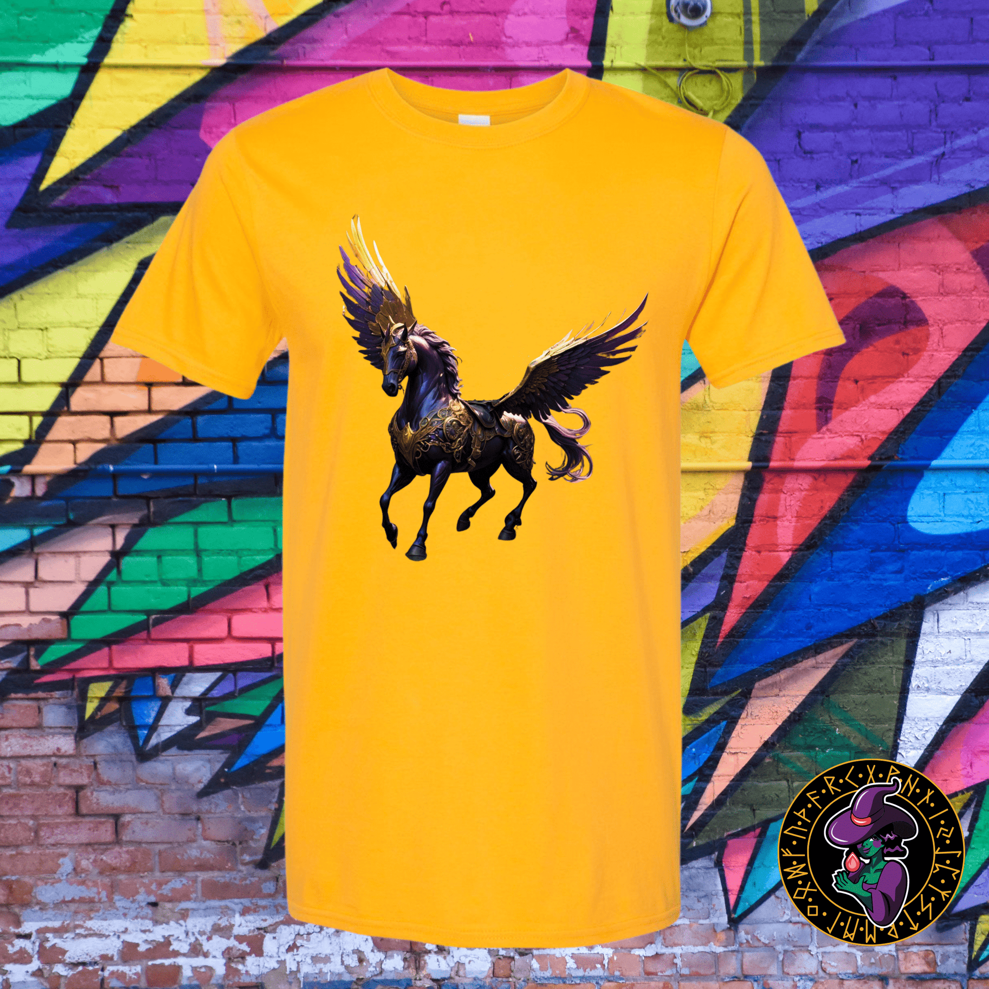 T-Shirt Gold / S Amethyst Pegasus T-Shirt Amethyst Pegasus T-Shirt