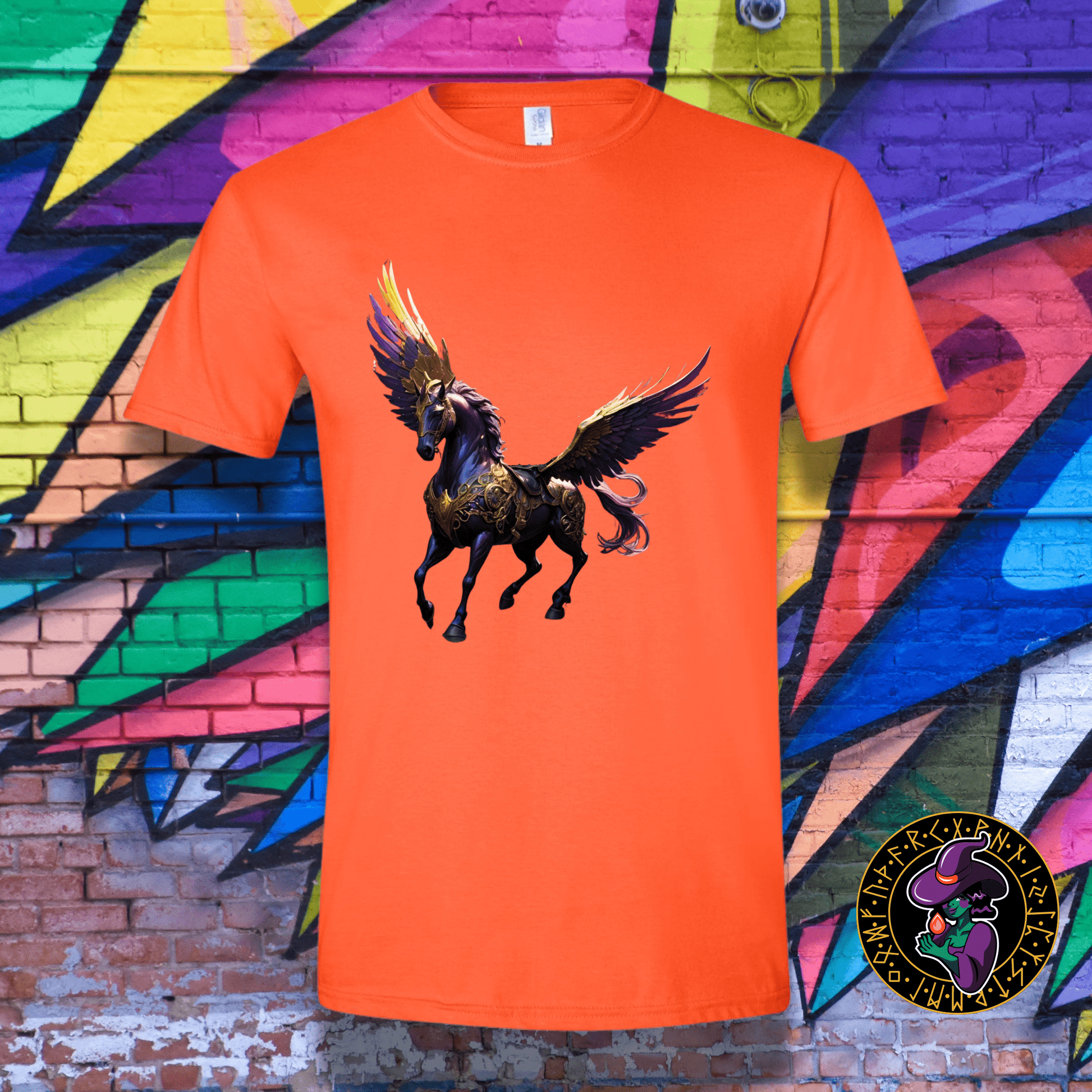 T-Shirt Orange / S Amethyst Pegasus T-Shirt Amethyst Pegasus T-Shirt