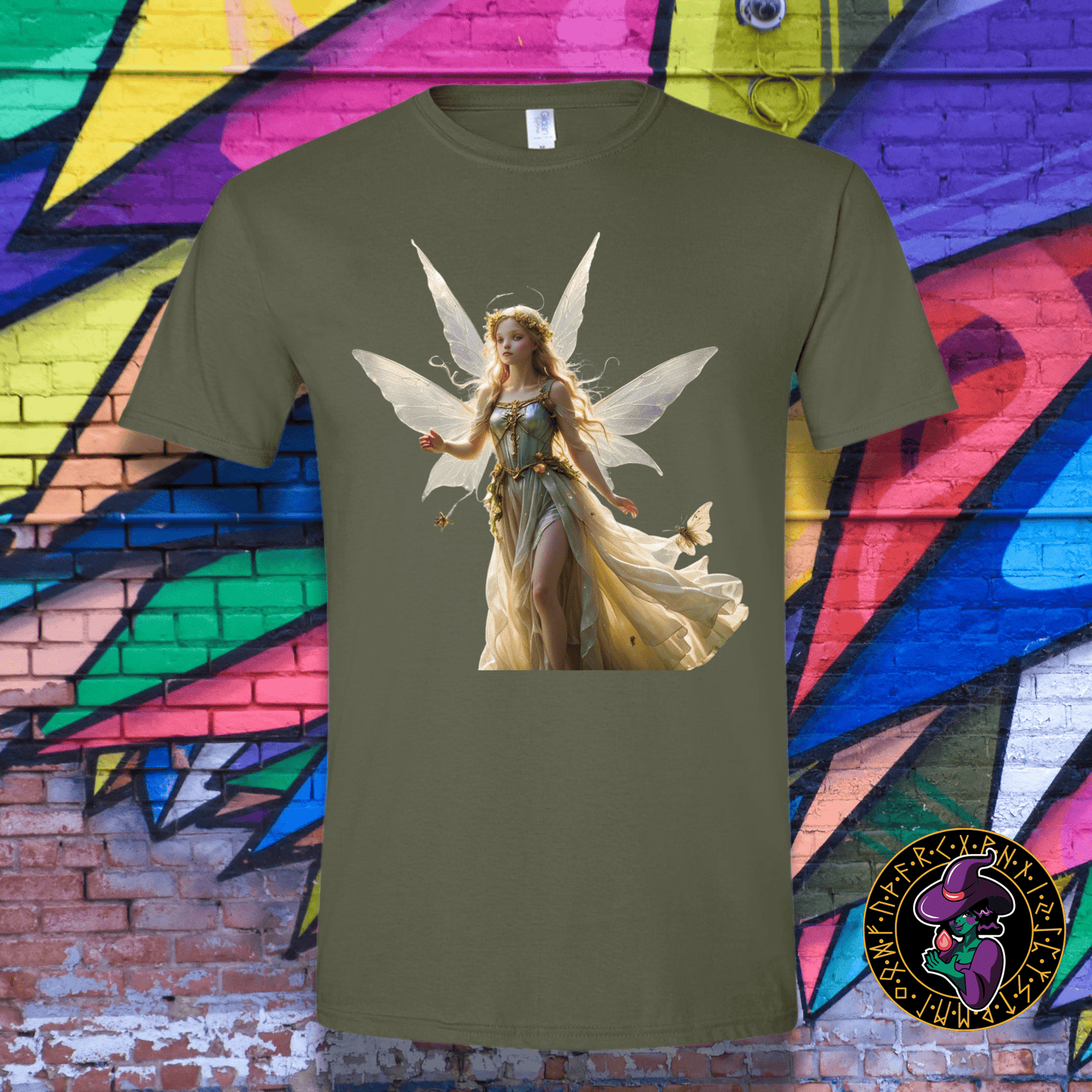 T-Shirt Military Green / S Angelic Fairy T-Shirt Angelic Fairy T-Shirt