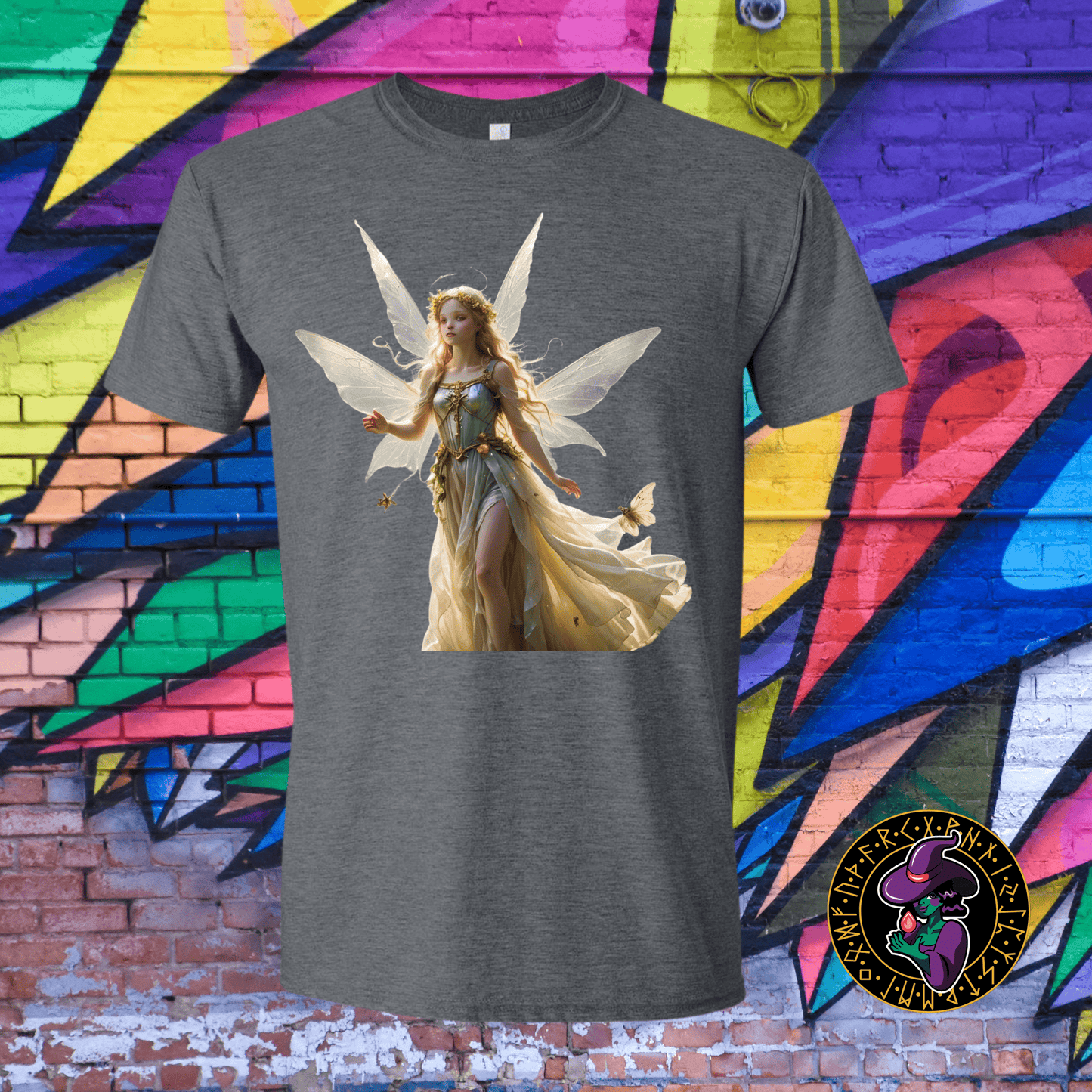 T-Shirt Dark Heather / S Angelic Fairy T-Shirt Angelic Fairy T-Shirt