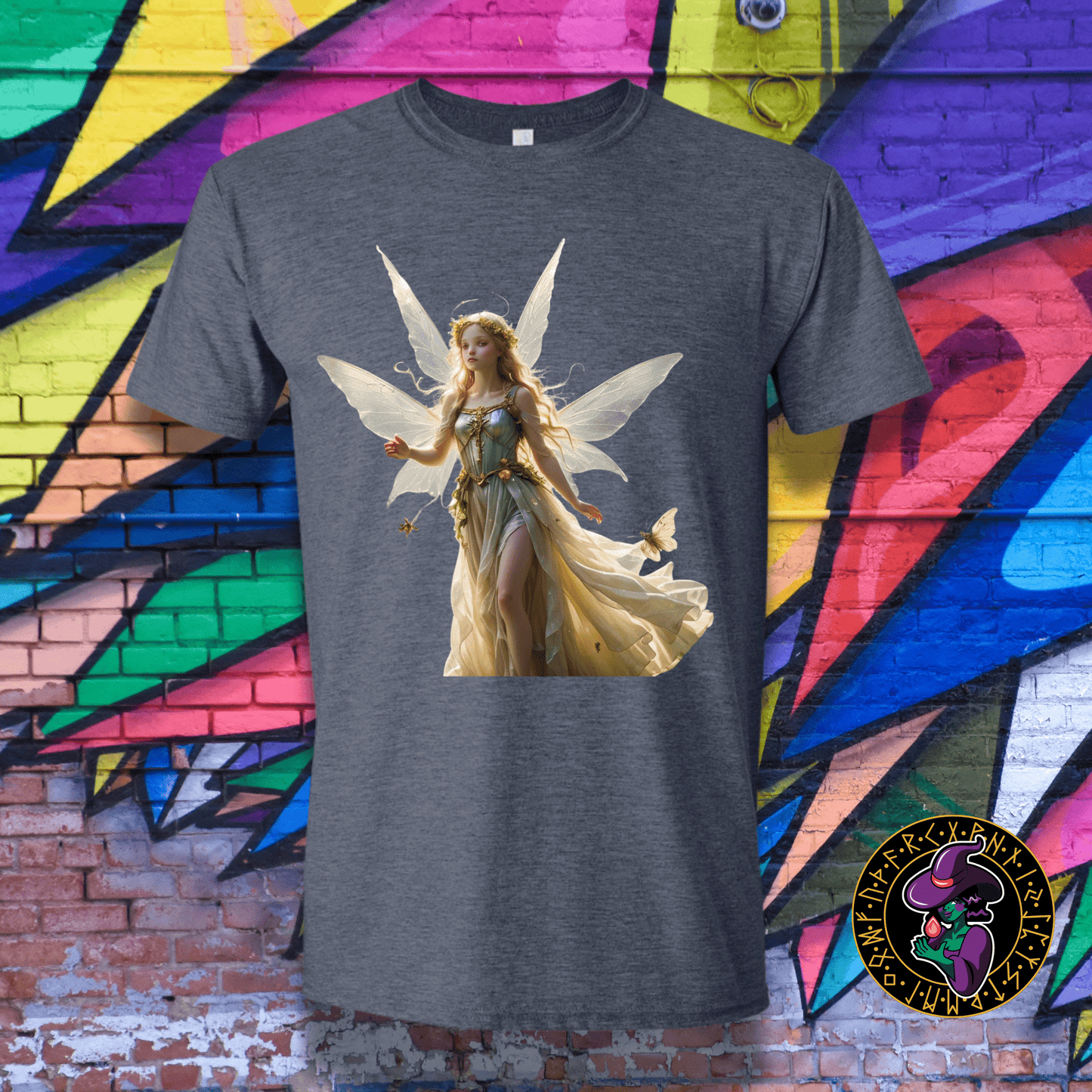 T-Shirt Heather Navy / S Angelic Fairy T-Shirt Angelic Fairy T-Shirt