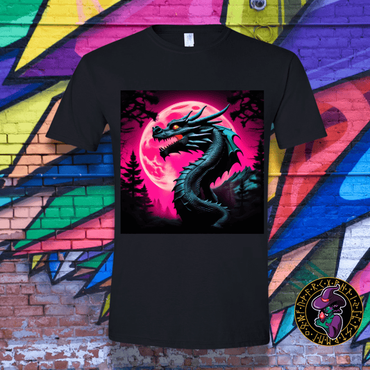 T-Shirt Black / S Blood Moon Dragon T-Shirt Blood Moon Dragon T-Shirt