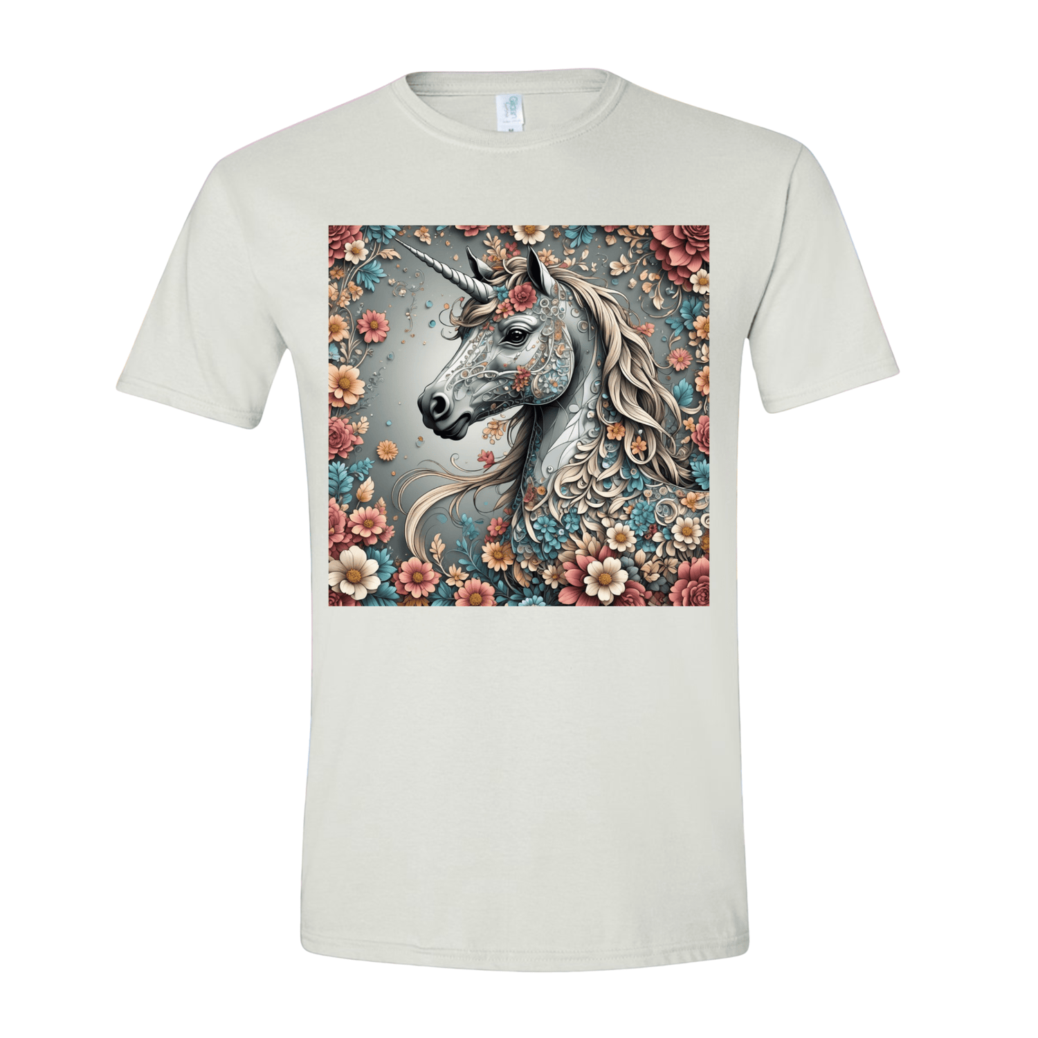 T-Shirt White / S Blossoming Magic Unicorn T-Shirt Blossoming Magic Unicorn T-Shirt
