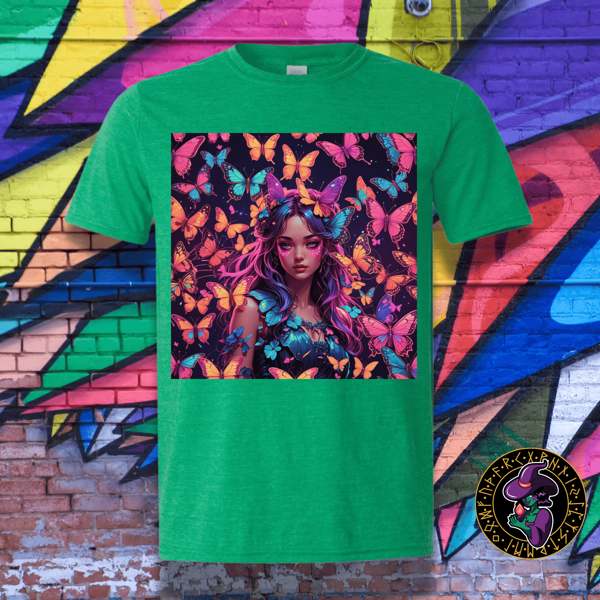 T-Shirt Heather Irish Green / S Butterfly Woman T-Shirt Butterfly Woman T-Shirt