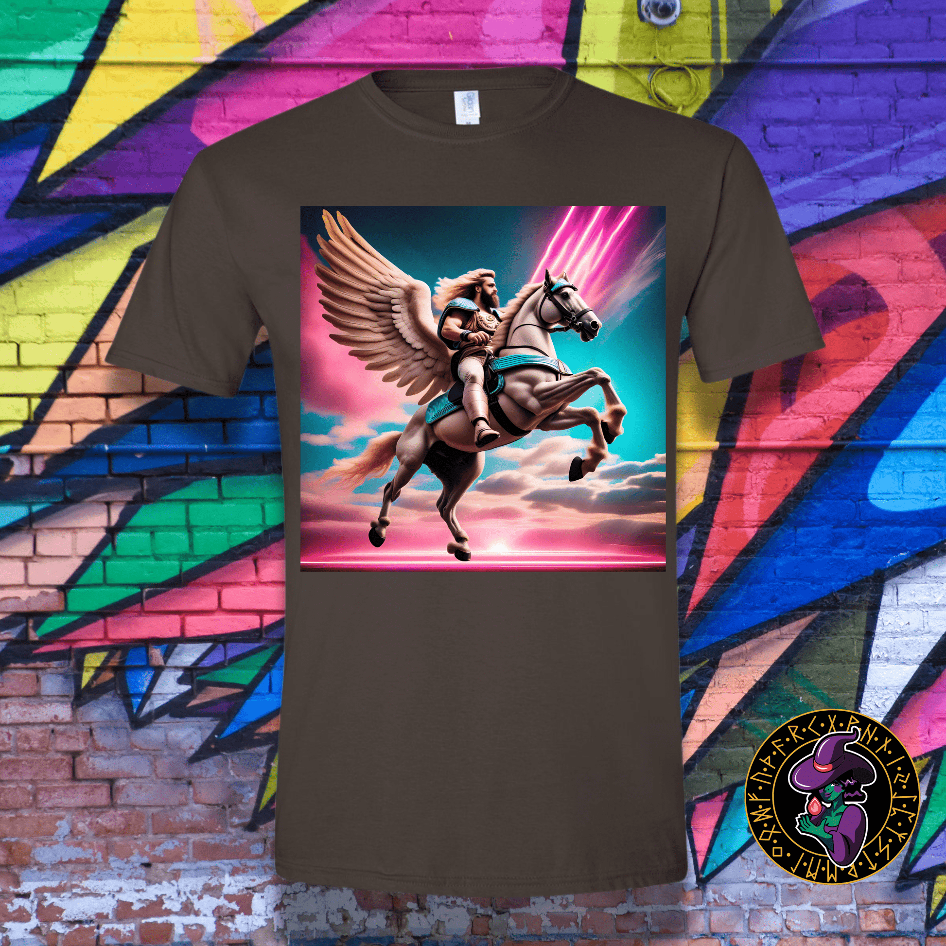 T-Shirt Dark Chocolate / S Celestial Ride Pegasus T-Shirt Celestial Ride Pegasus T-Shirt