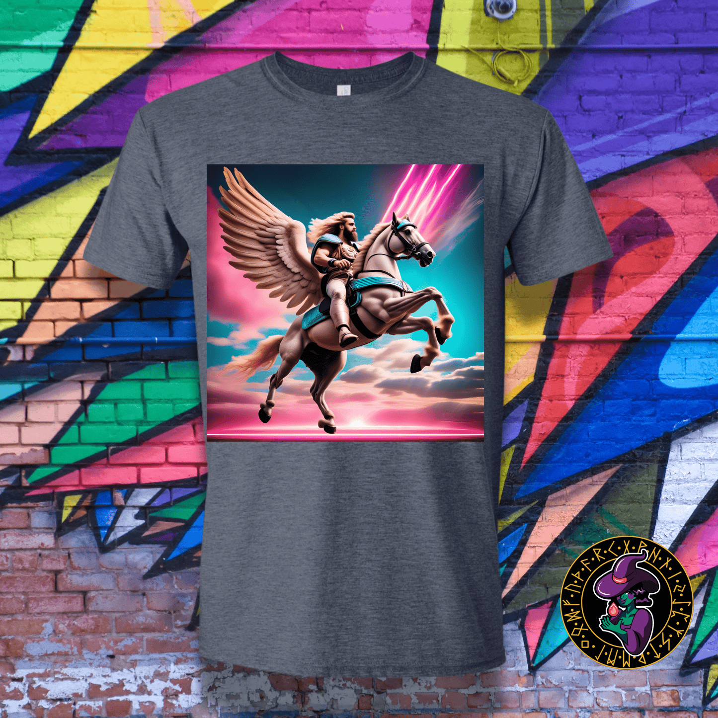 T-Shirt Heather Navy / S Celestial Ride Pegasus T-Shirt Celestial Ride Pegasus T-Shirt