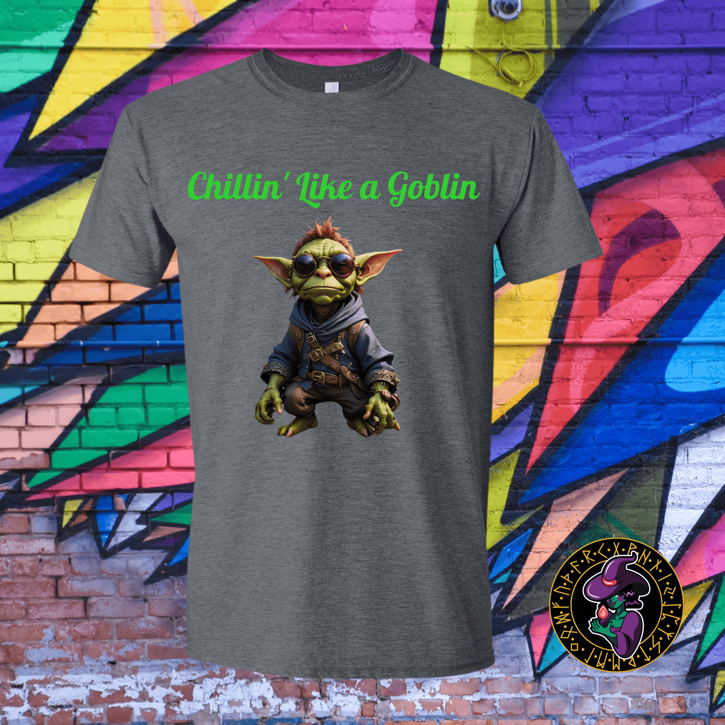 T-Shirt Dark Heather / S Chillin like a Goblin T-Shirt Chillin like a Goblin T-Shirt