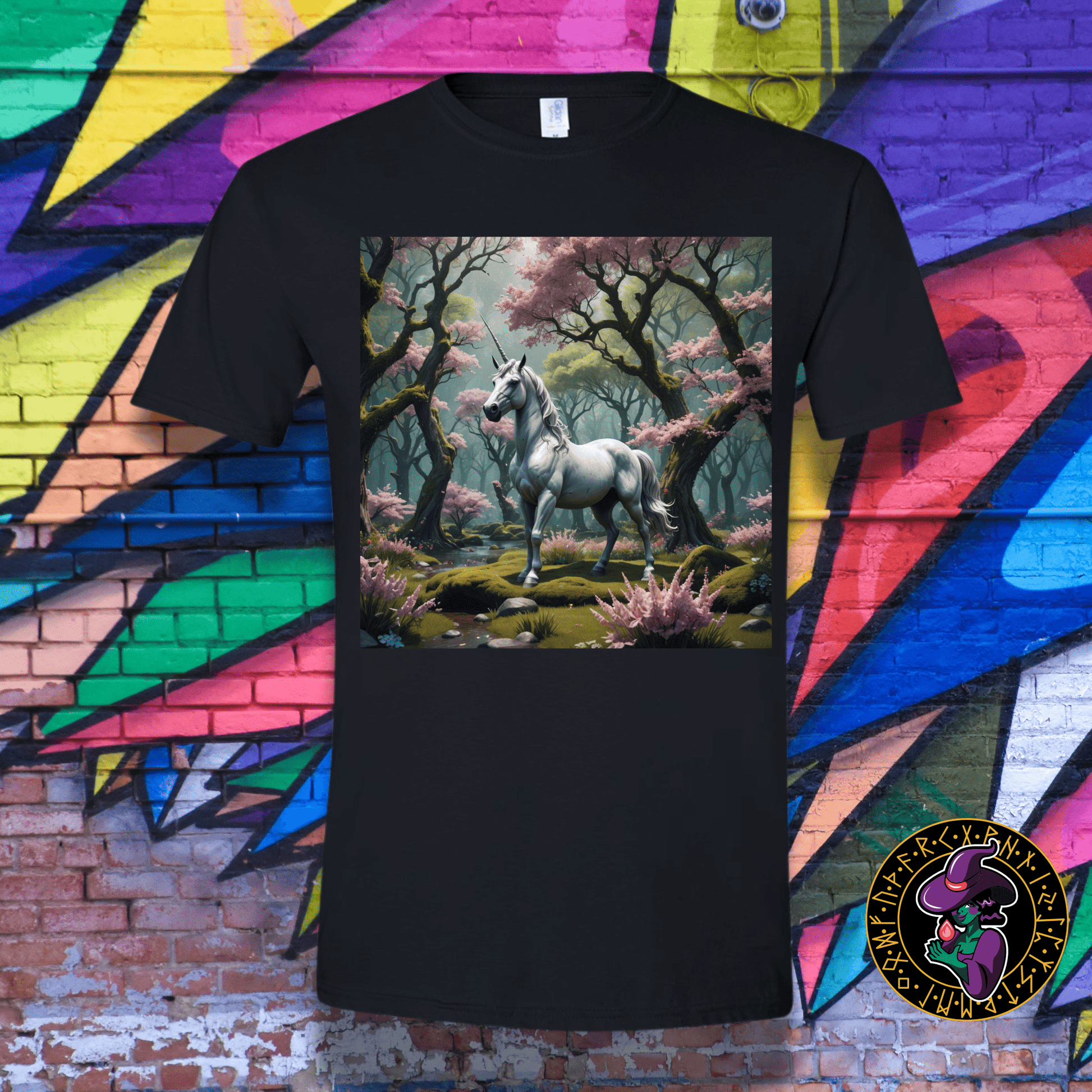 T-Shirt Black / S Enchanted Unicorn Spring T-Shirt Enchanted Unicorn Spring T-Shirt