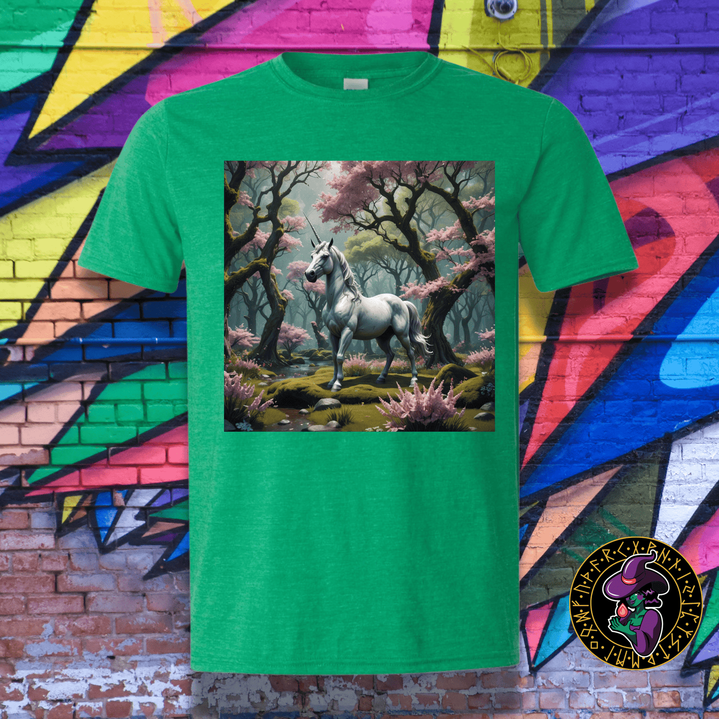 T-Shirt Heather Irish Green / S Enchanted Unicorn Spring T-Shirt Enchanted Unicorn Spring T-Shirt