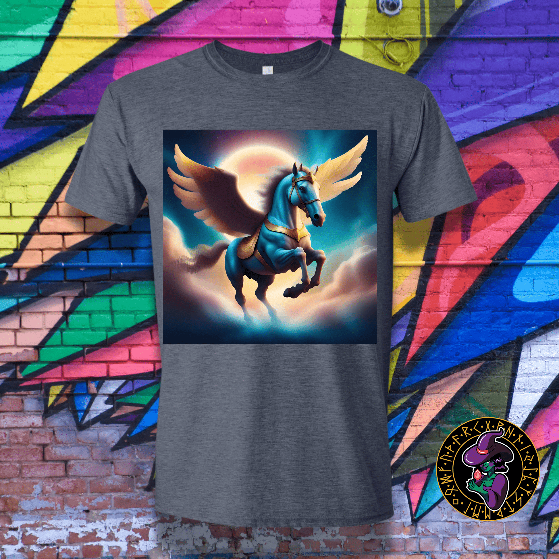 T-Shirt Heather Navy / S Flight of Pegasus T-Shirt Flight of Pegasus T-Shirt